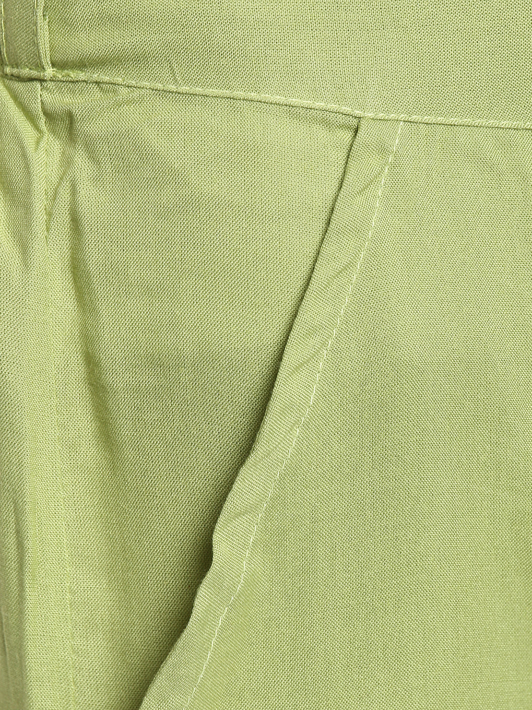 Green Solid Rayon Palazzo