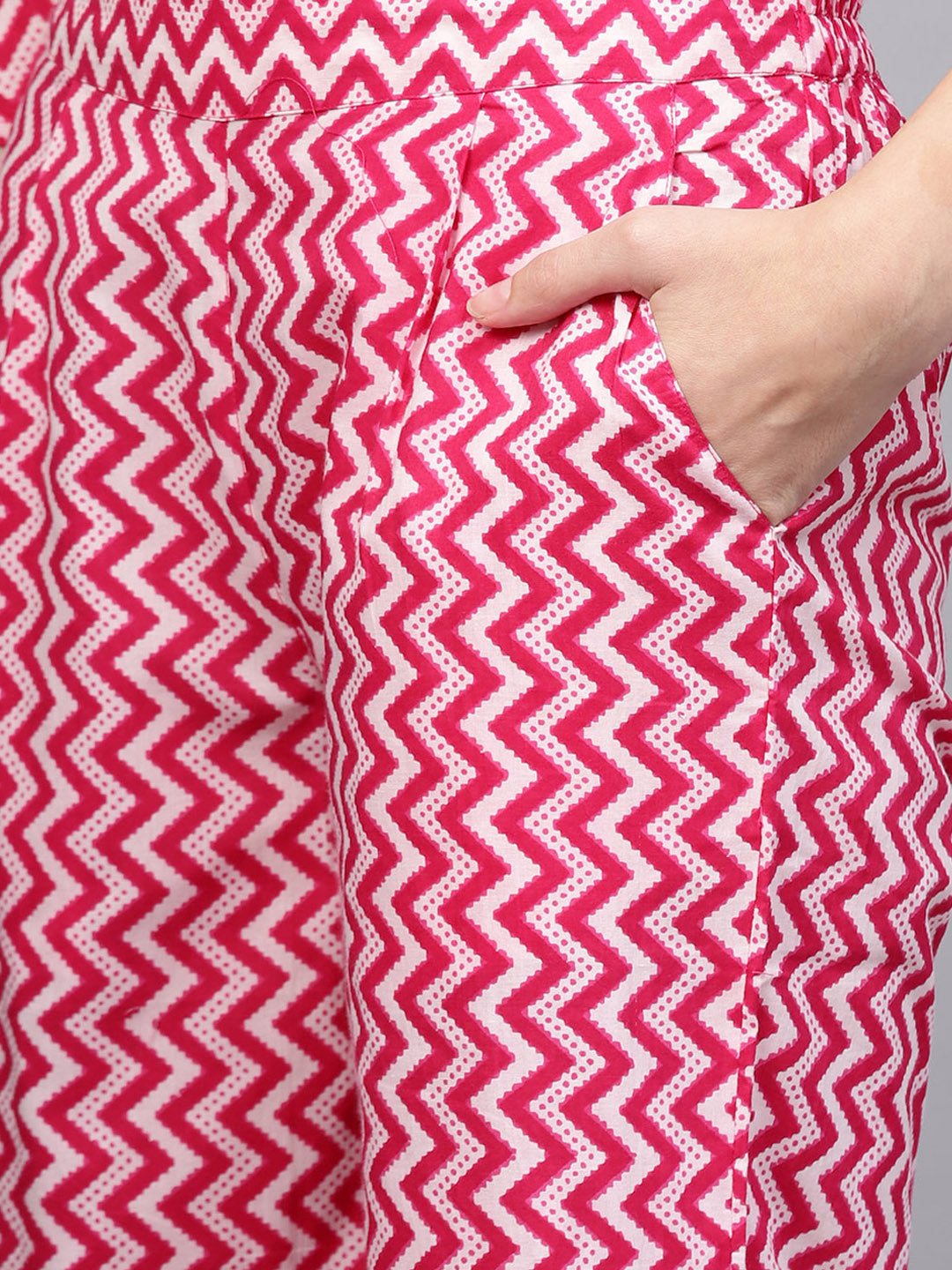 Printed Straight Kurta With Printed Palazzo And Dupatta