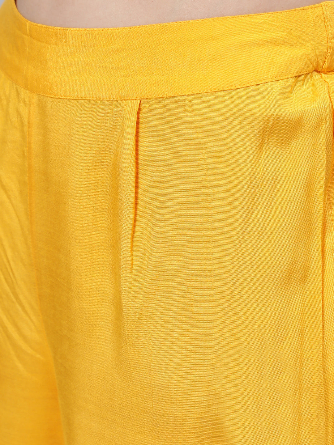 Asymetirc Solid Embroidered Kurta With Palazzo And Dupatta