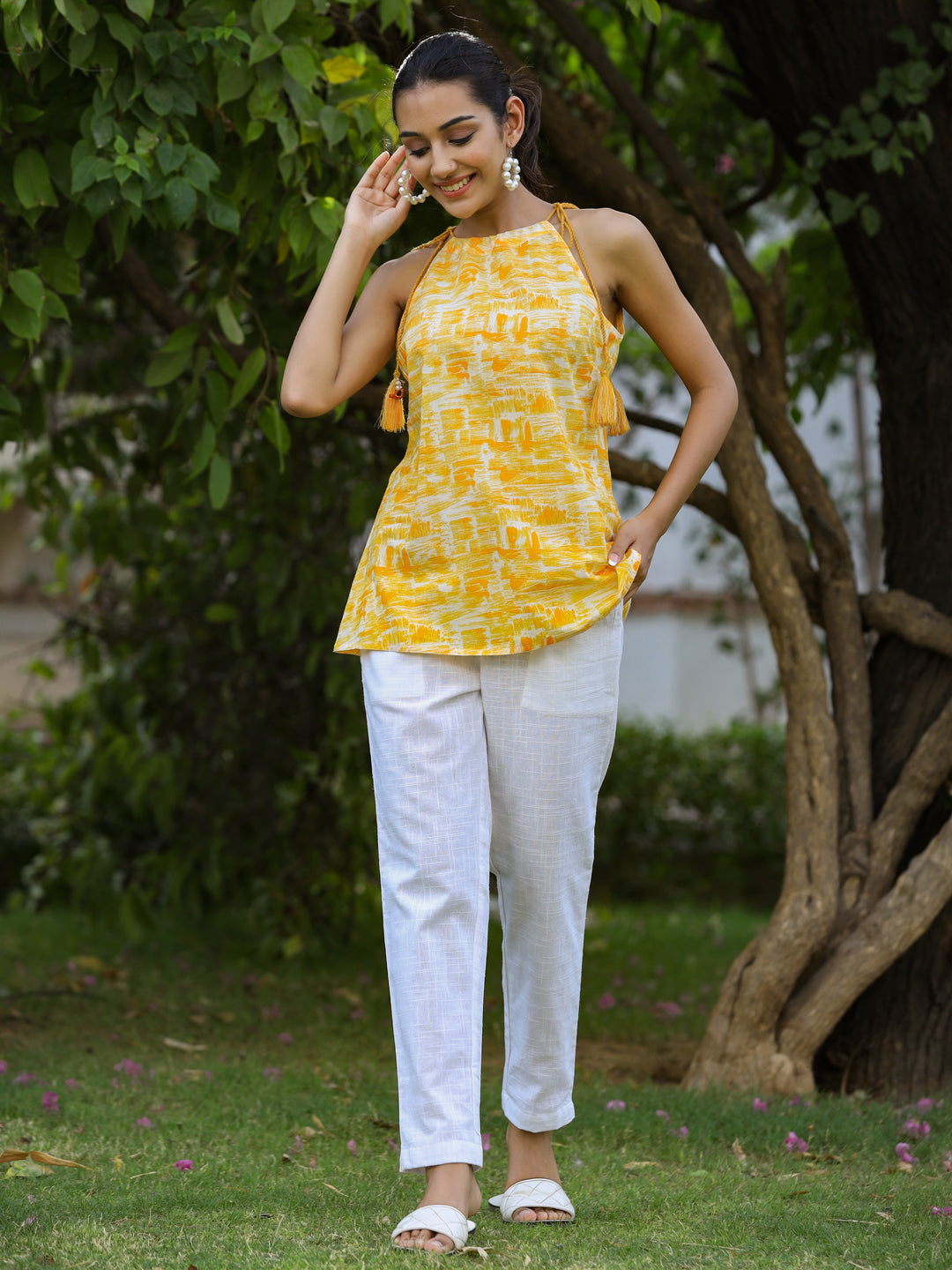 Halter Neck TOP with tassels