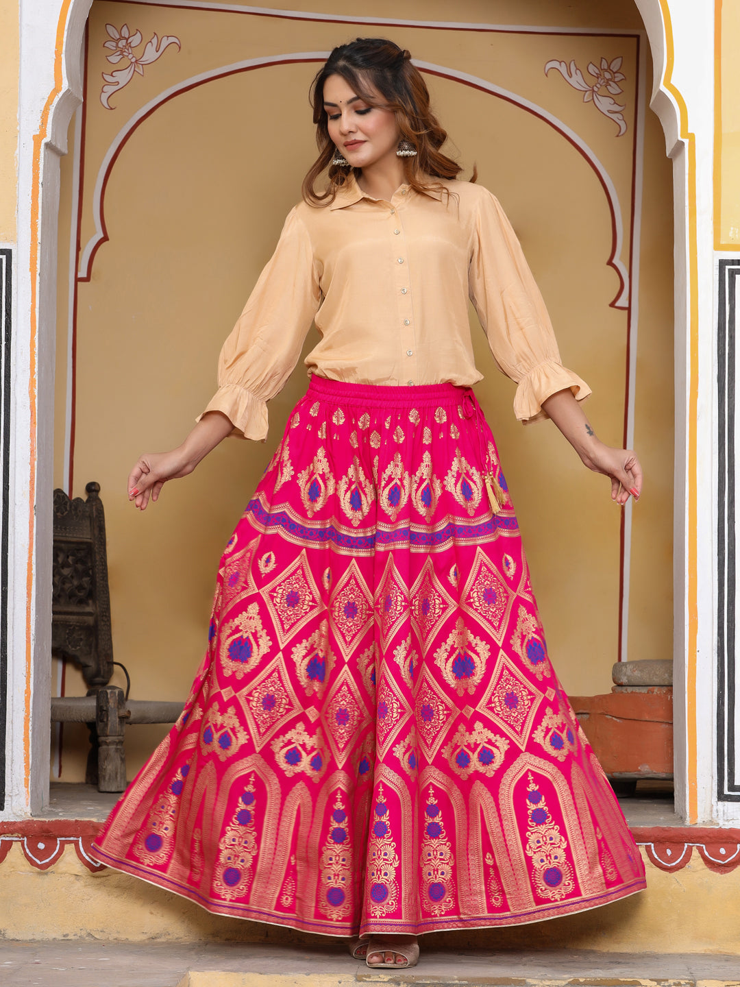 Shop Ethnic Flared Skirt