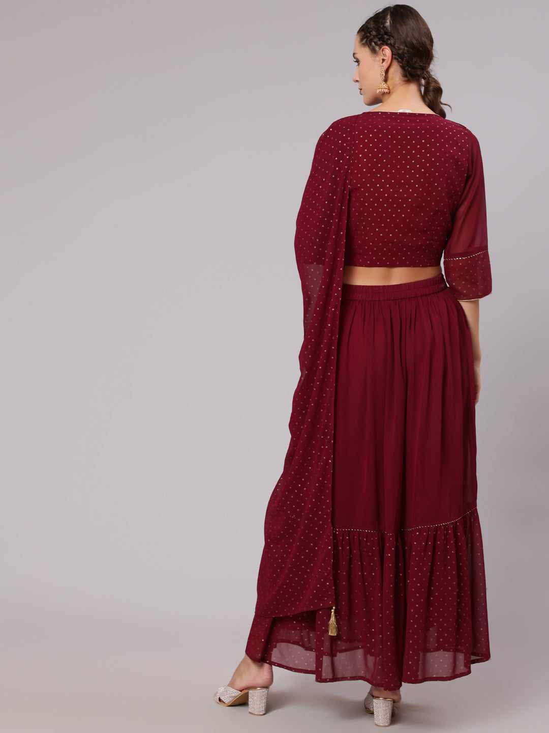 New Lehenga with Crop Top, Flared Skirt & Dupatta Online At Jaipur Kurti