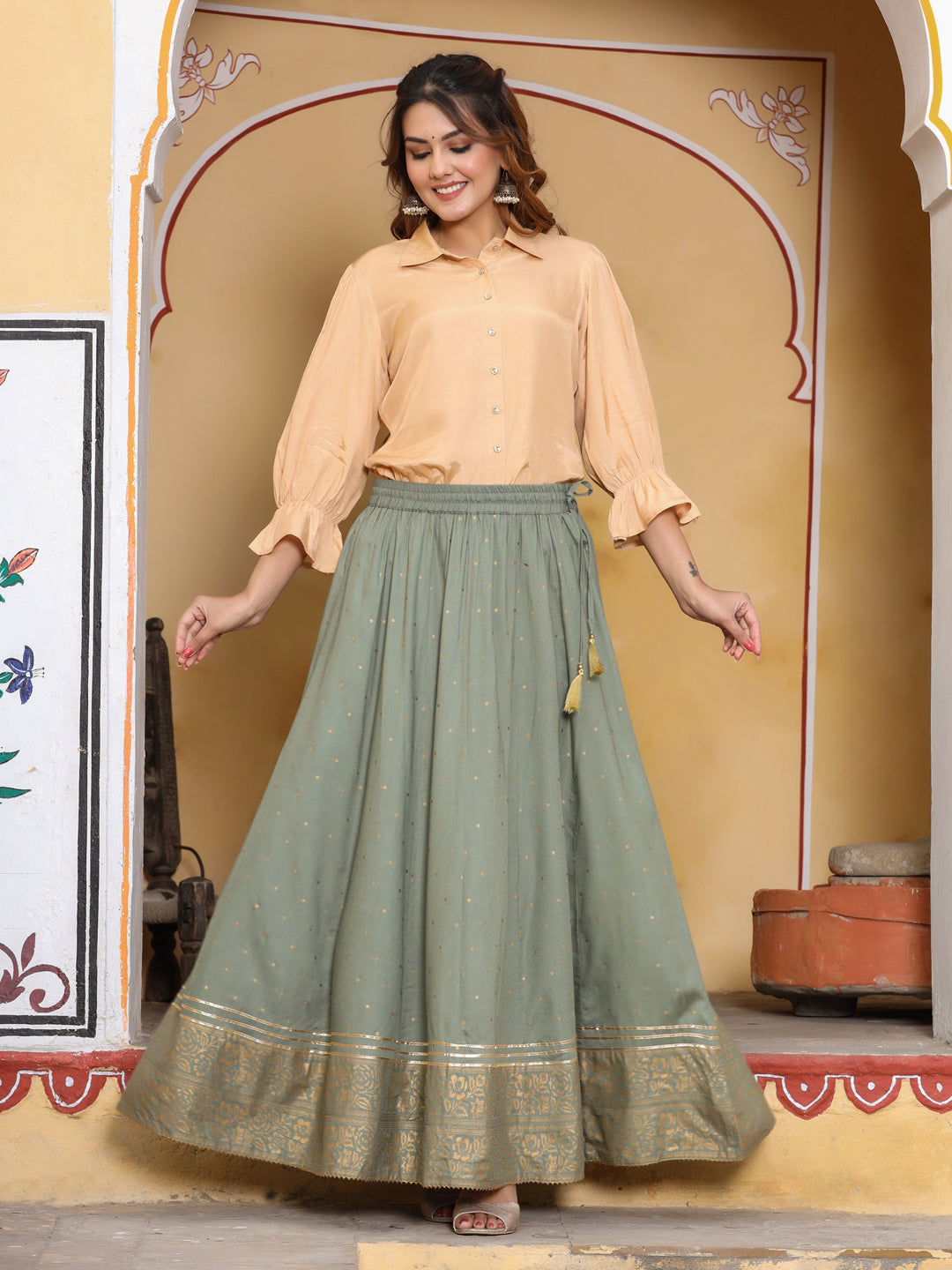 Shop Flared Maxi Skirt for women