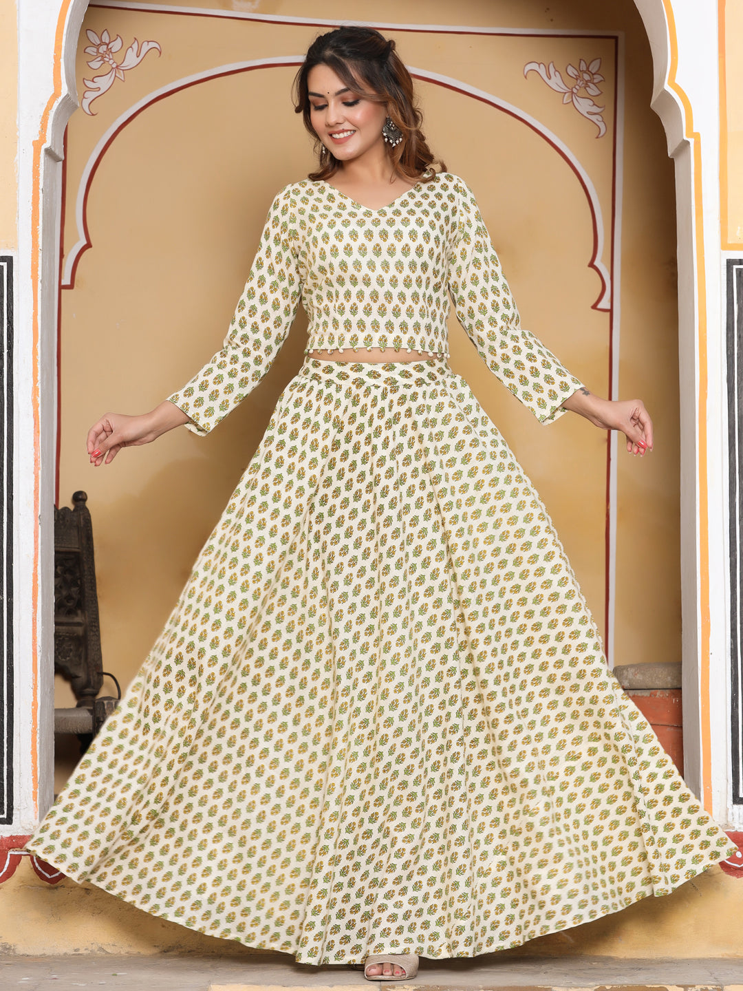 Printed Top & Skirt for women