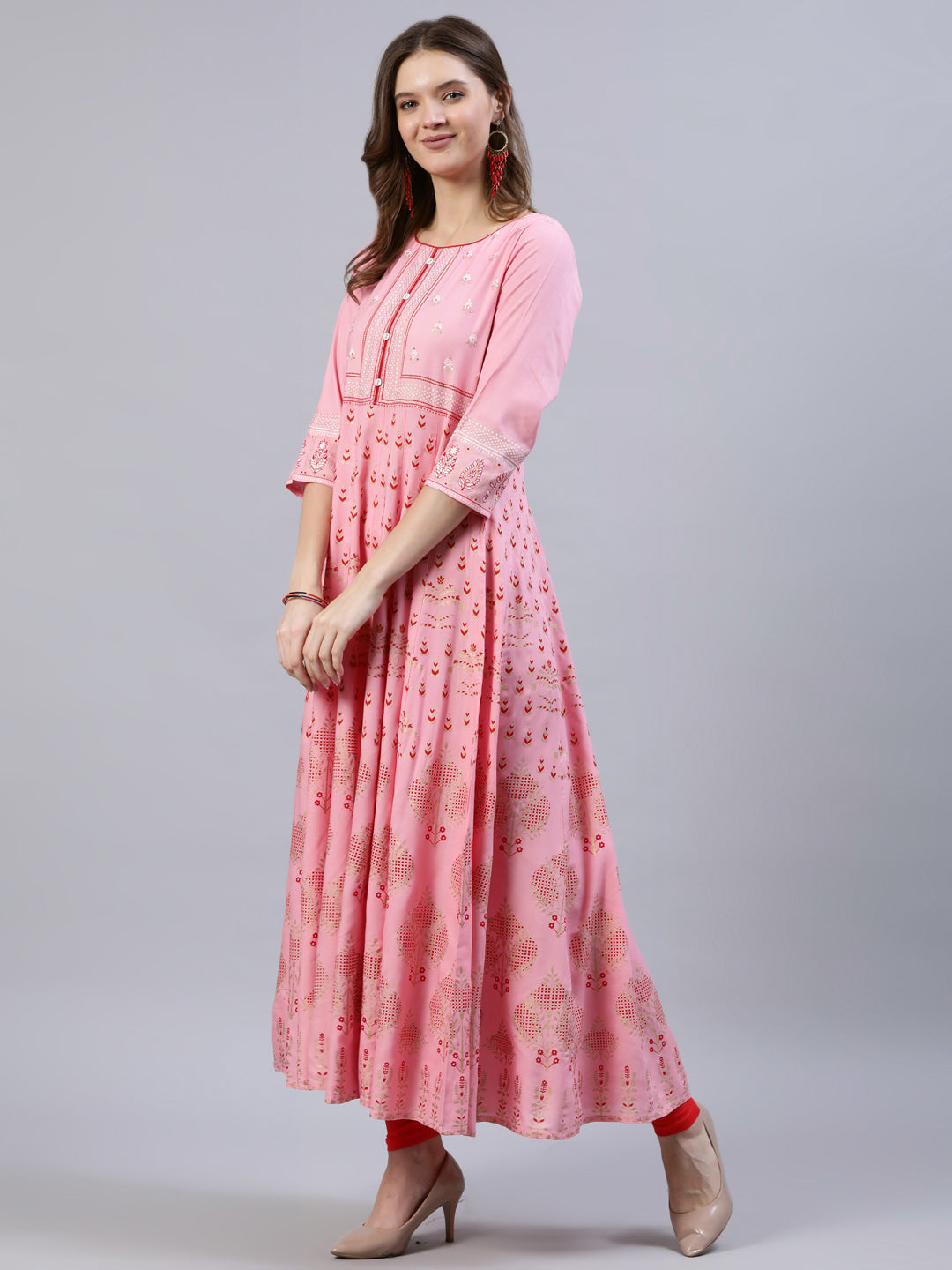 layered long kurta for girls