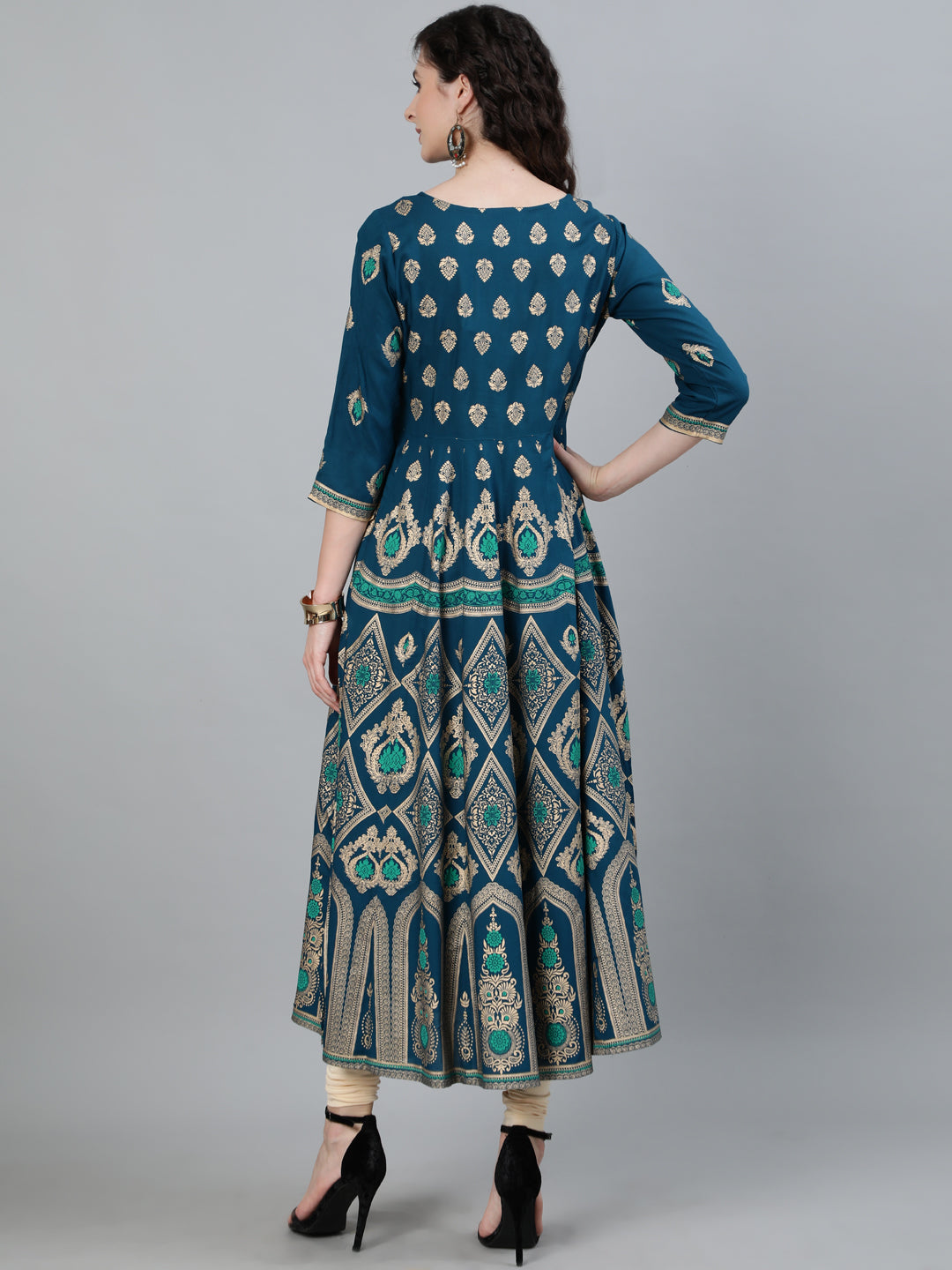 round neck long kurta for women