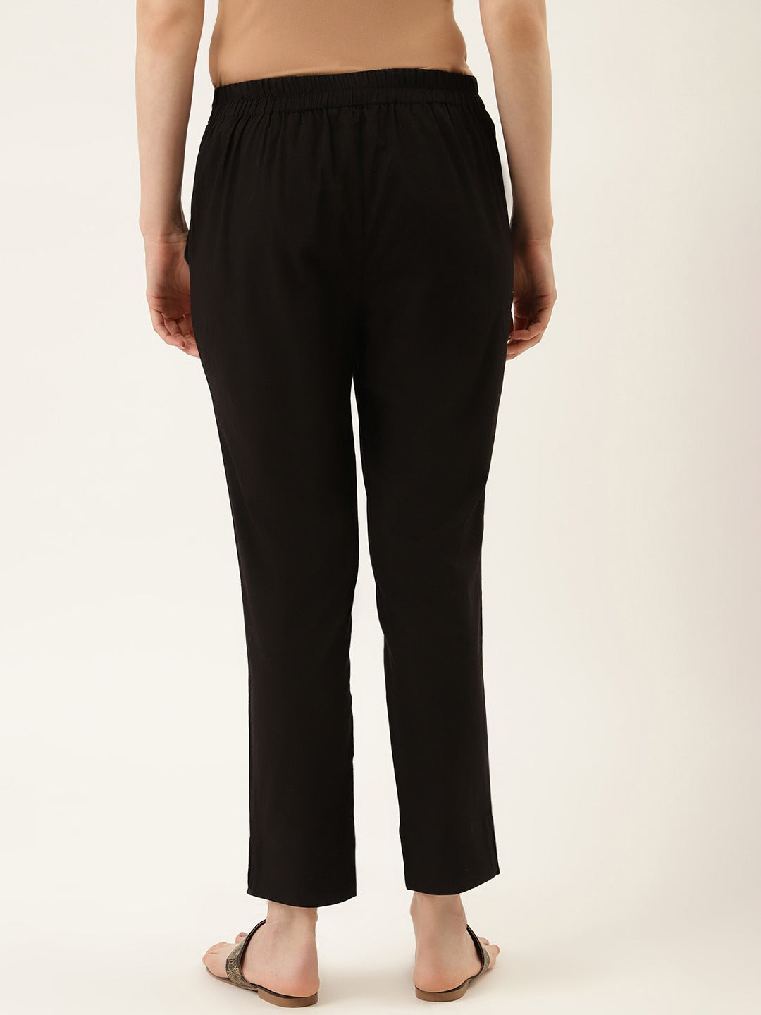Black Ethnic Wear Cotton Pants