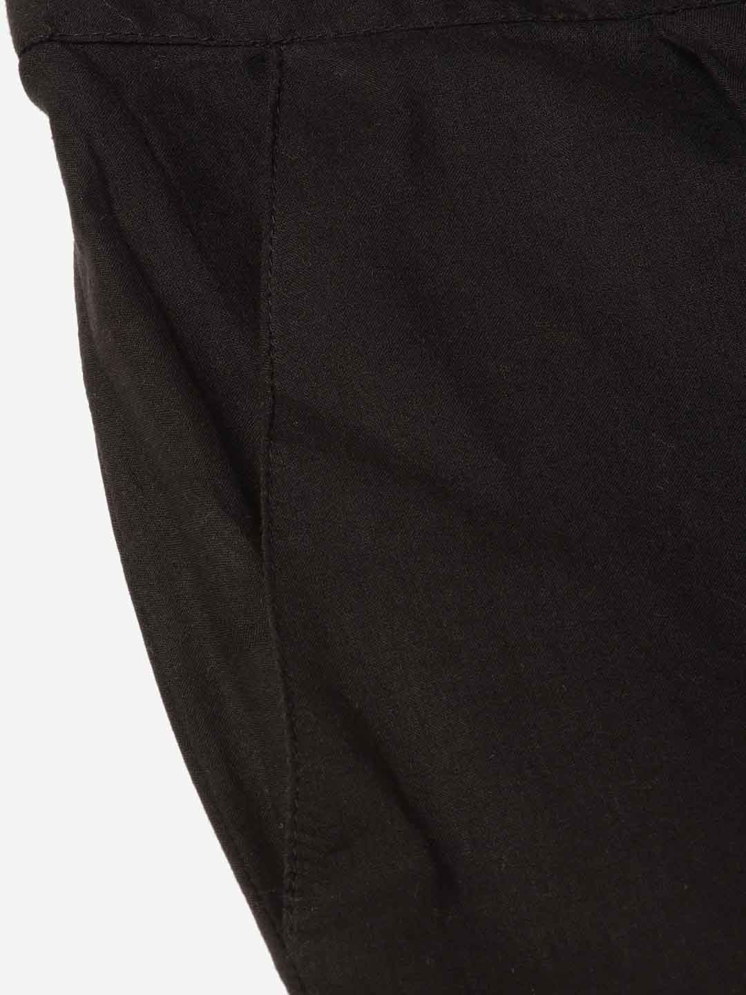 Black Ethnic Wear Cotton Pants