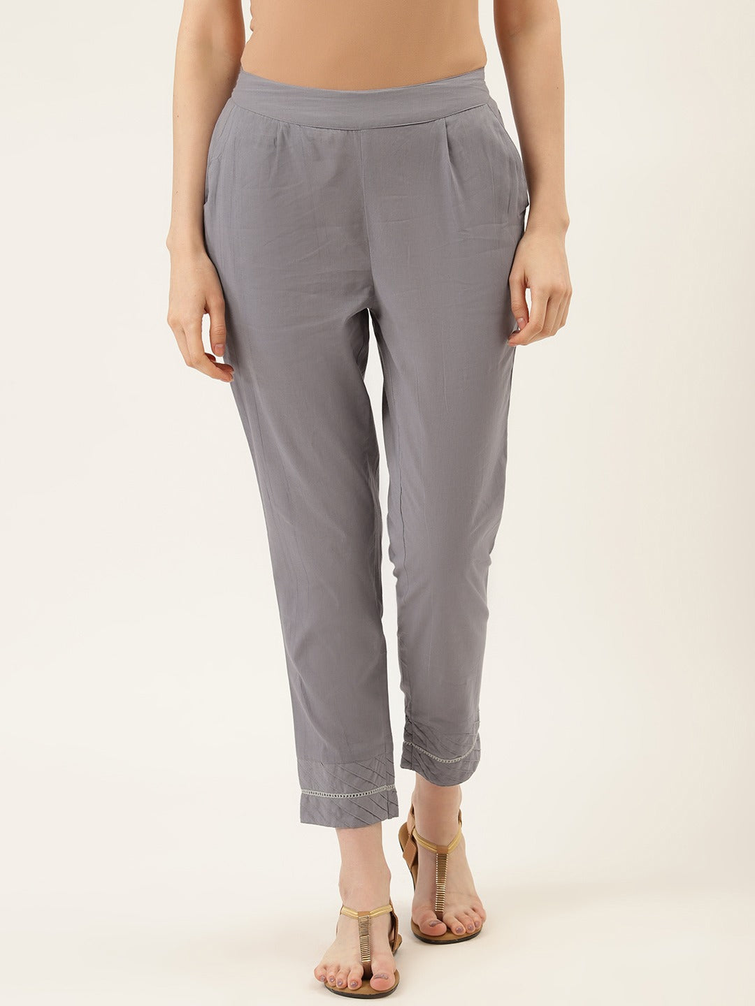 Grey Ethnic Wear Pant