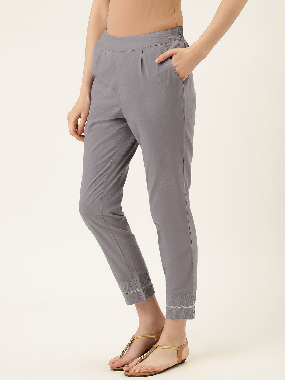 Grey Ethnic Wear Pant