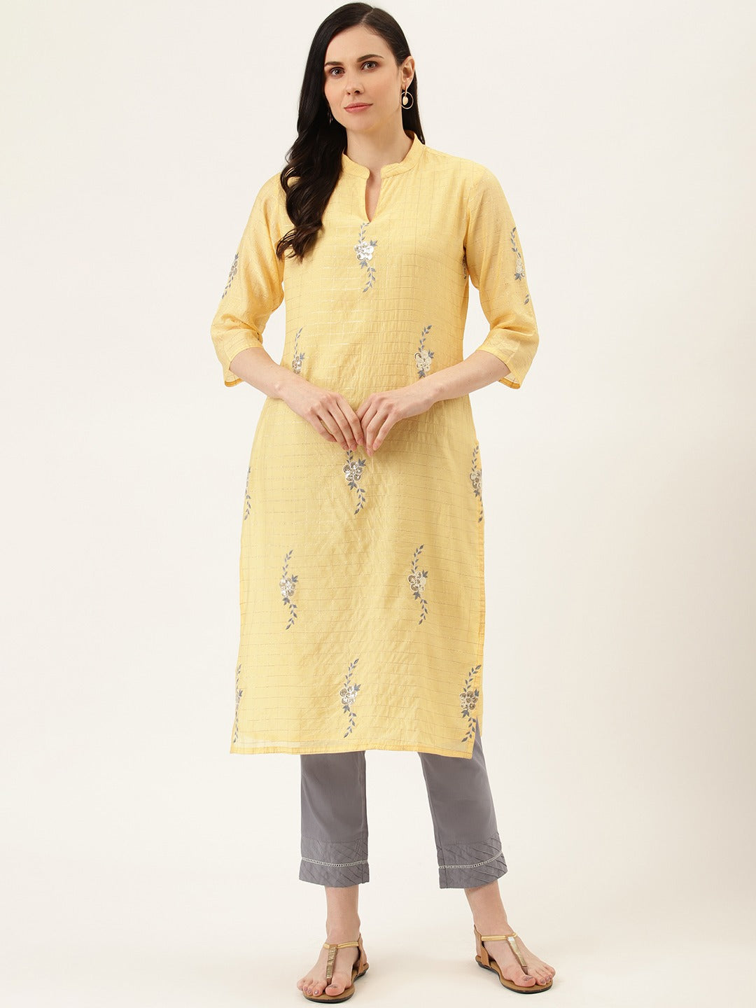 Grey Ethnic Wear Pant