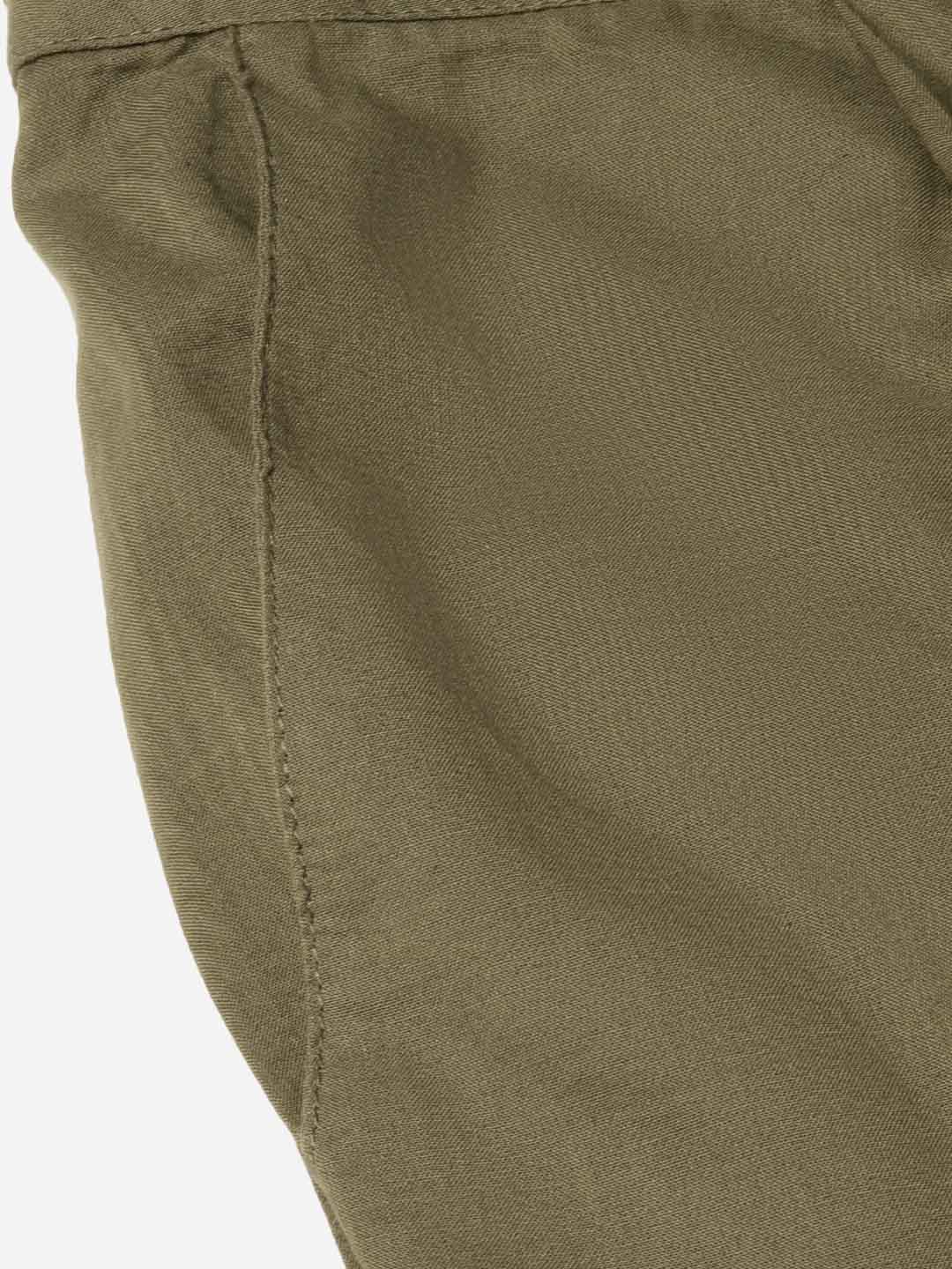 Olive Green Ethnic Wear Cotton Pants