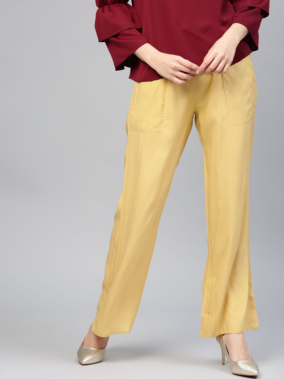 Chiku Solid Rayon Palazzo