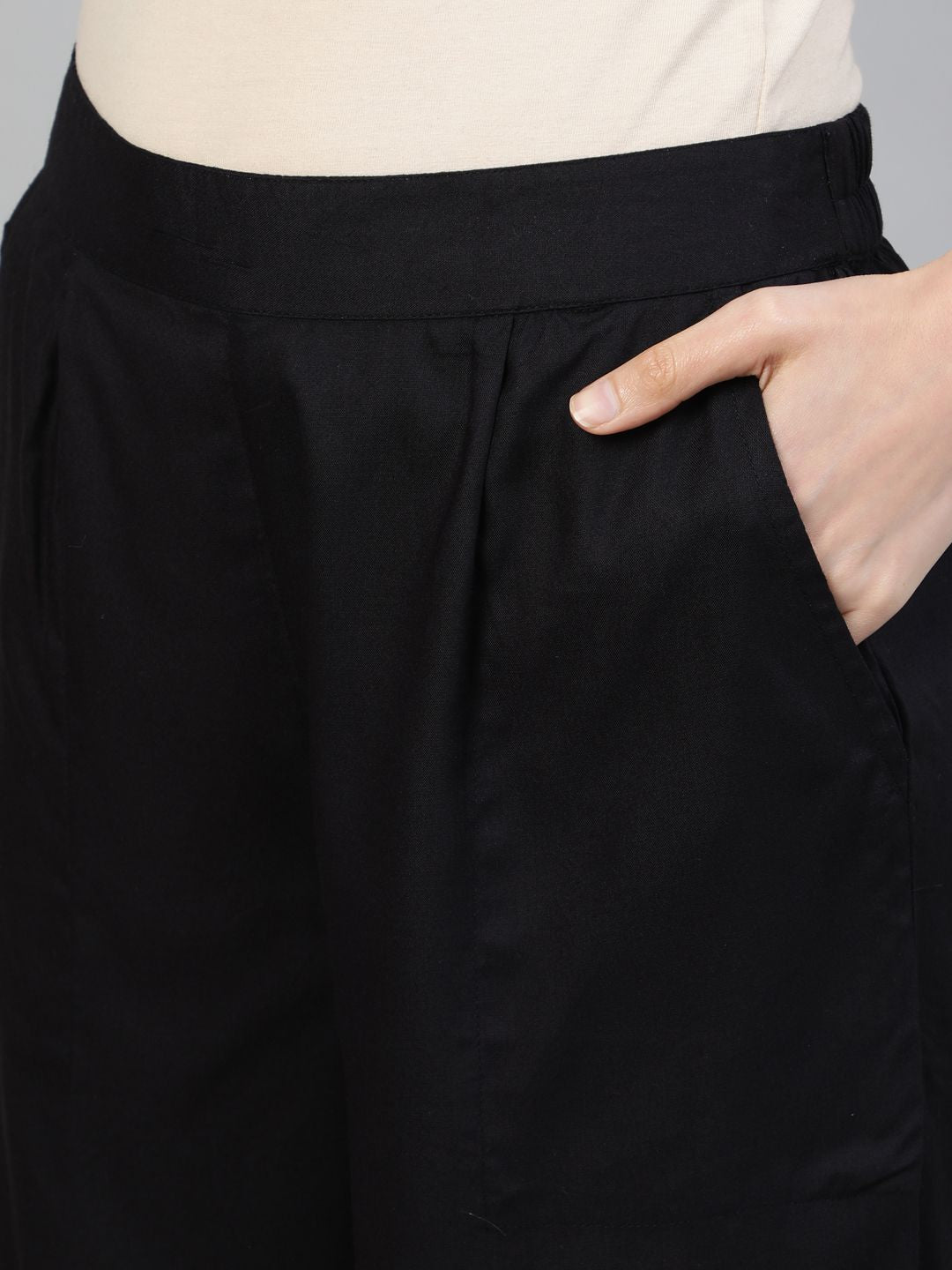 Rust Ethnic Print Straight Cotton Kurta With Palazzo