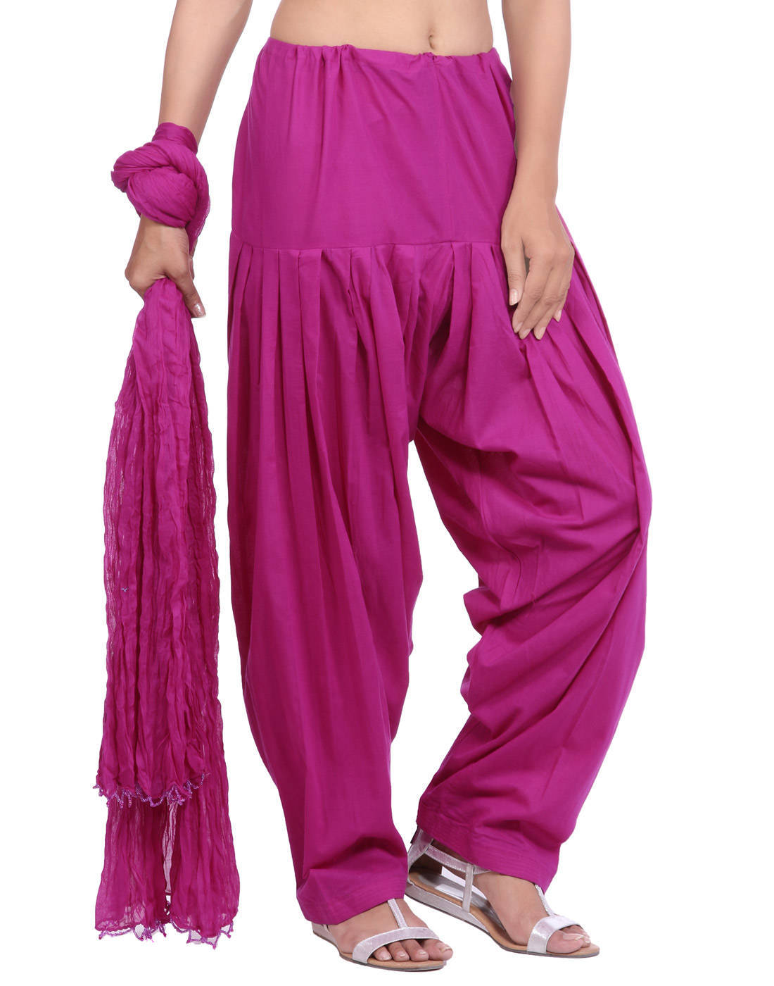 Shop Pure Cotton Mauve Patiala Salwar And Dupatta Set