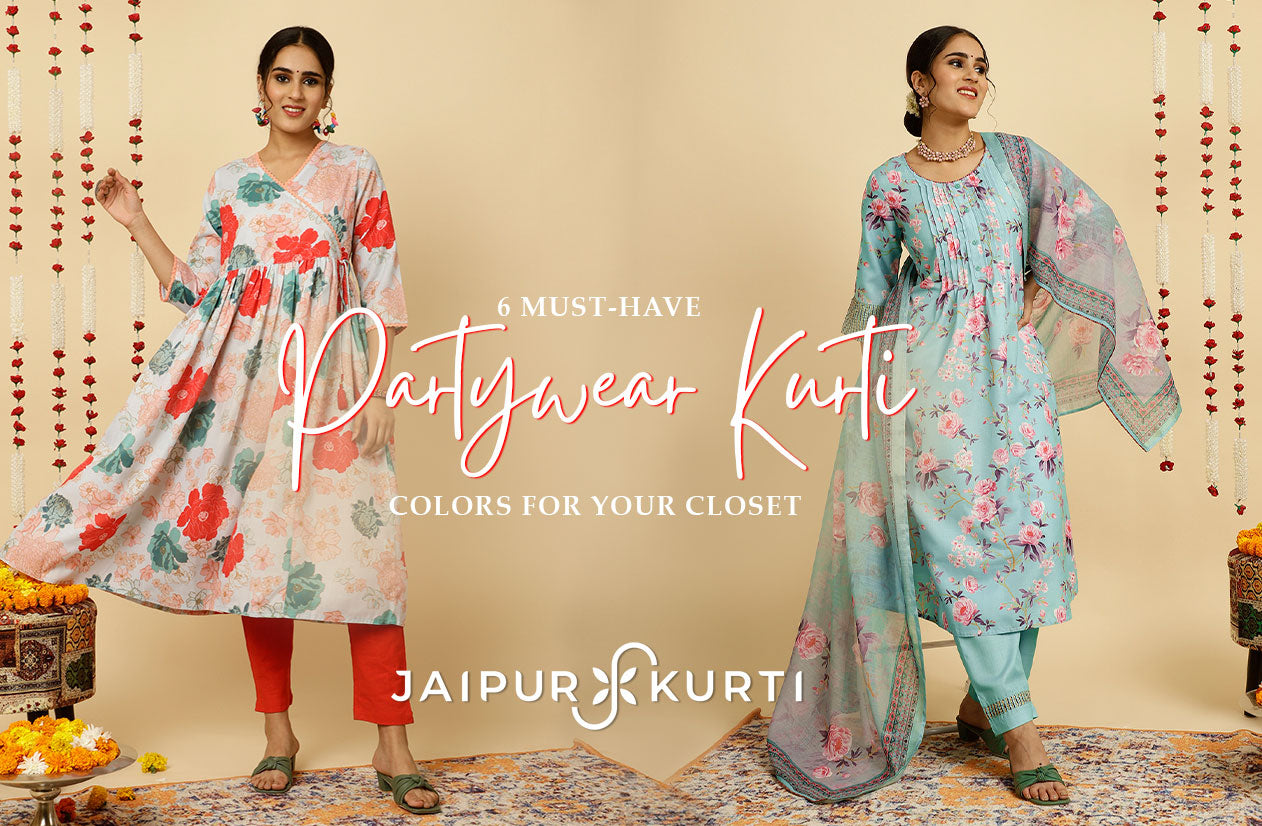 6 Must-Have Partywear Kurti Colors For Your Closet