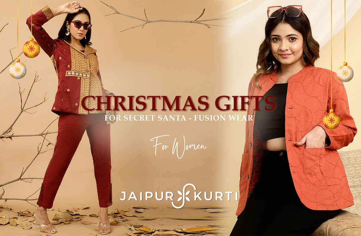 Christmas Gifts For Secret Santa Fusion Wear For Women Jaipur Kurti christmas-gifts-for-secret-santa-fusion-wear-for-women-jaipur-kurti
