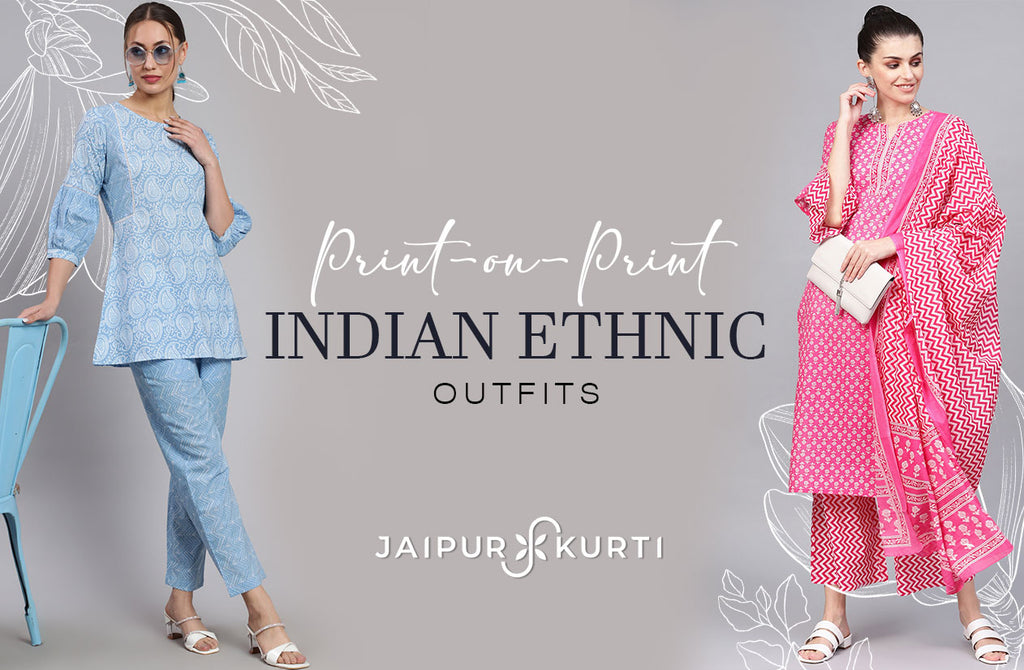 Print-On-Print Indian Ethnic Outfits By Jaipur Kurti