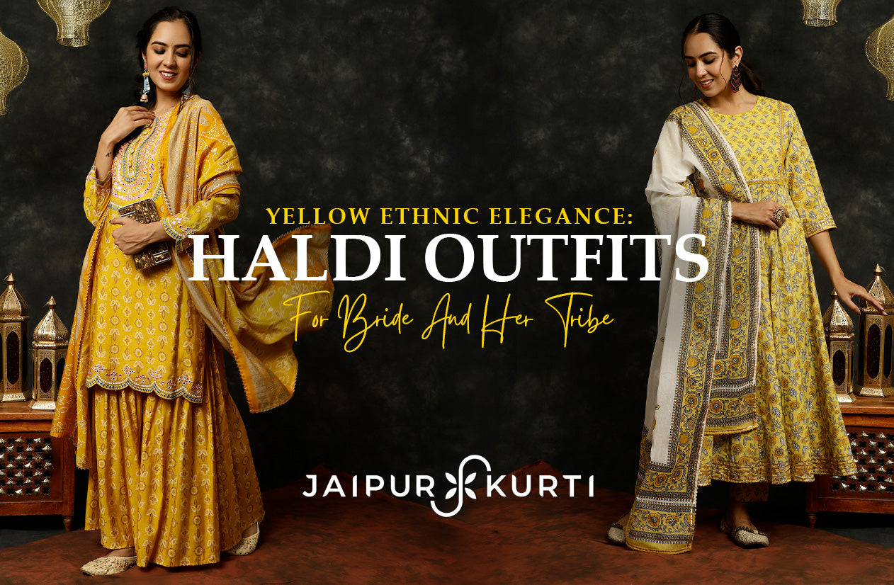 Yellow Ethnic Elegance: Haldi Outfits For Bride And Her Tribe