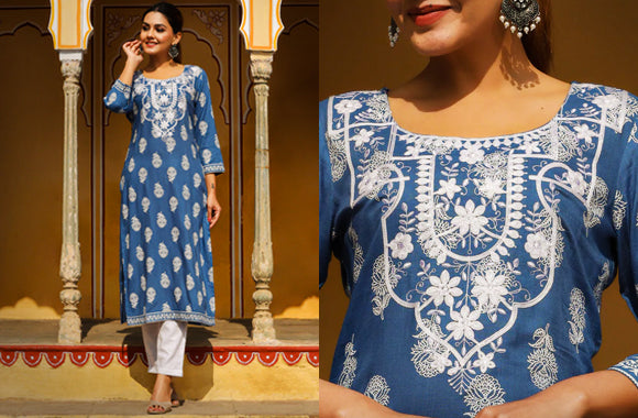 Top 5 Ever Trending Embroidered Kurtis For Women