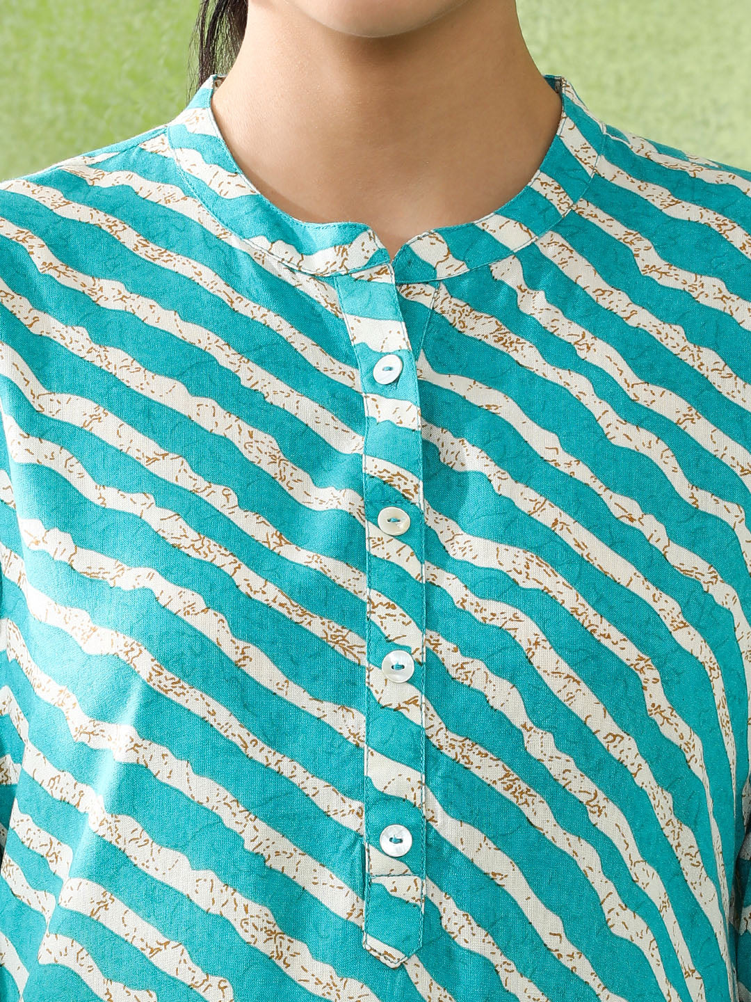 Leheriya Printed Straight Kurta