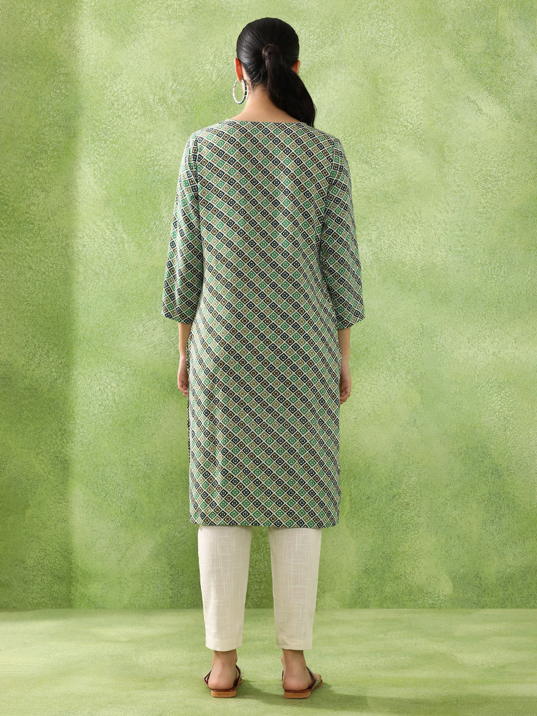 Floral Printed Straight Kurta