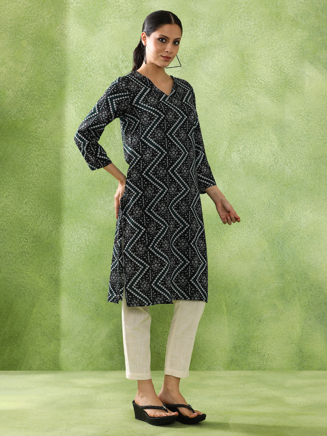 Floral Printed Straight Kurta