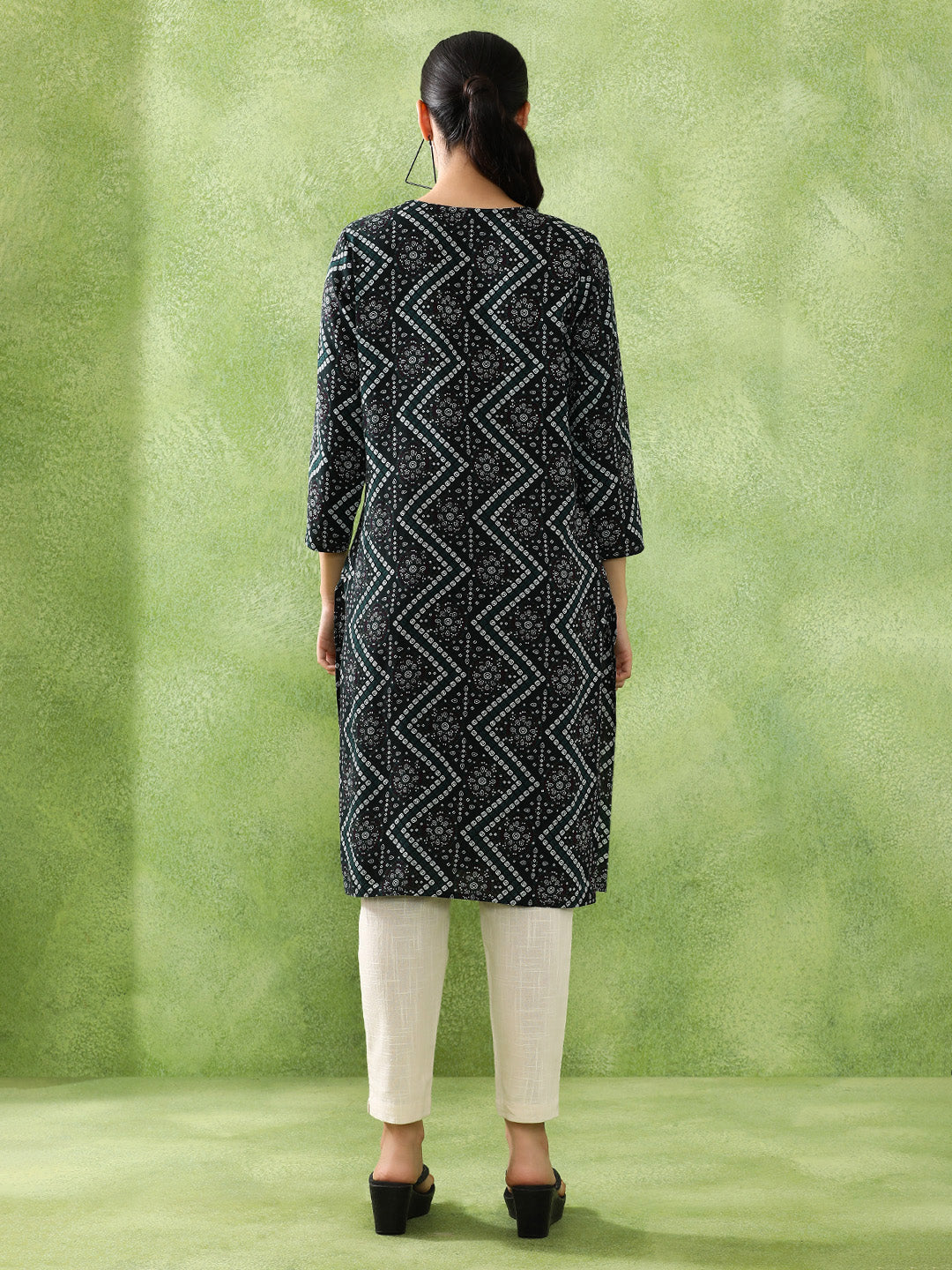 Floral Printed Straight Kurta