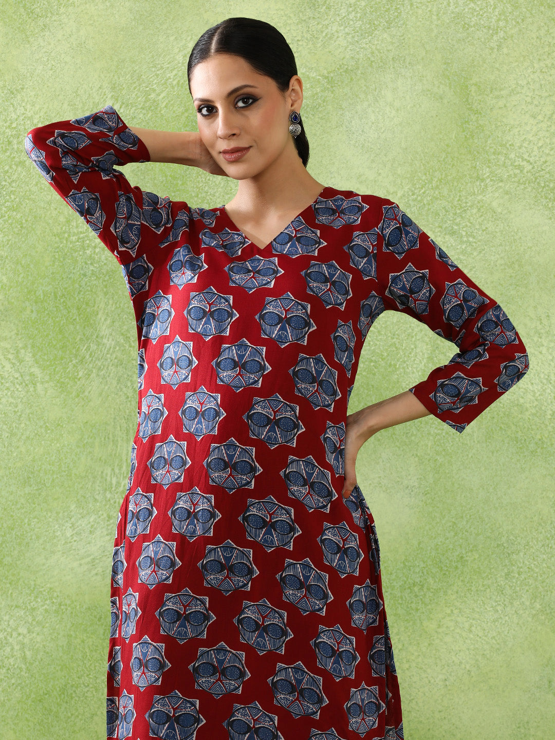Floral Printed Straight Kurta