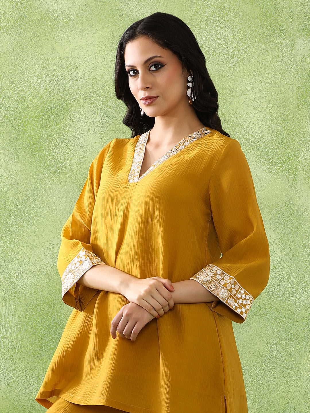 Embroidered A-Line Silk Blend Kurta & Sharara Sets