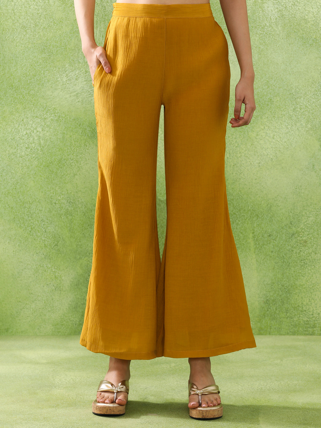 Embroidered A-Line Silk Blend Kurta & Sharara Sets