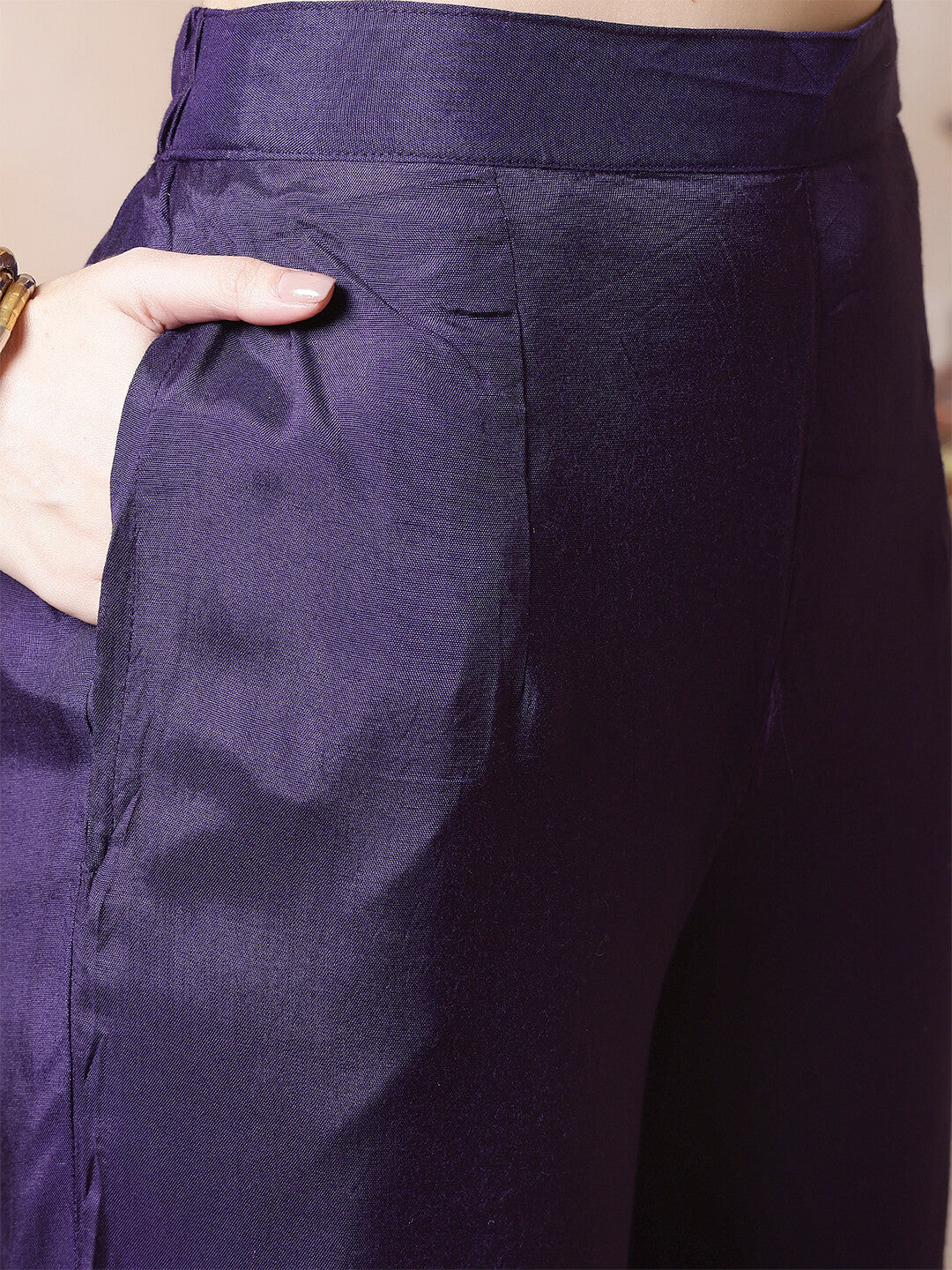 Floral Embroidered Straight Kurta & Trousers Sets