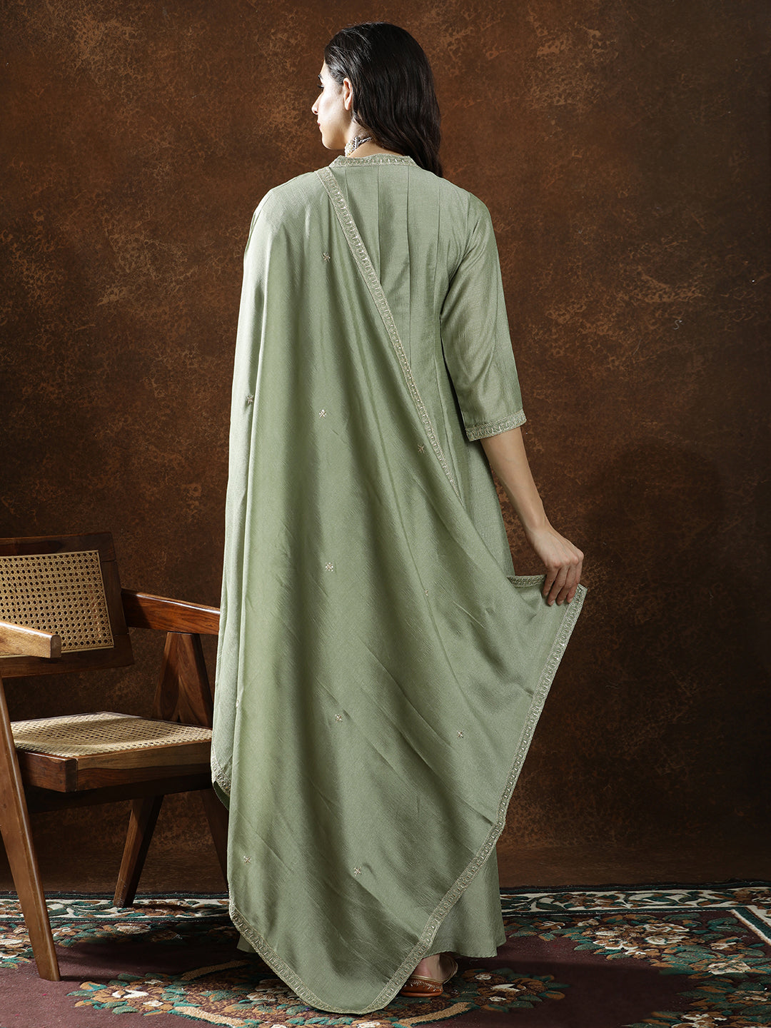 Floral Embroidered A-Line Kurta & Sharara Sets