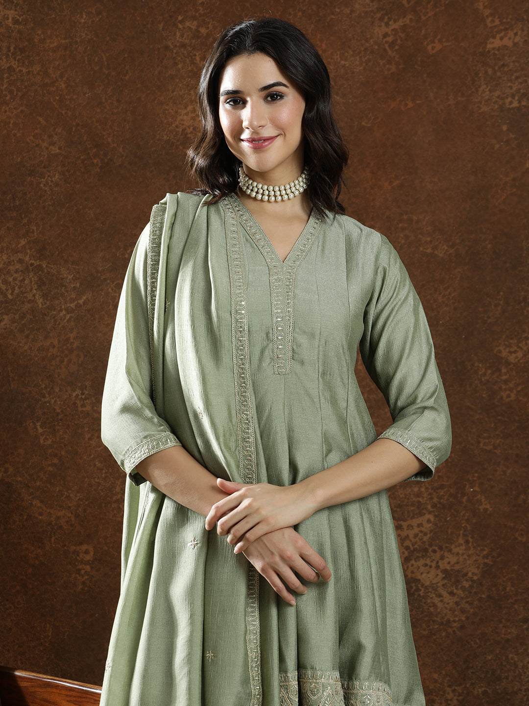 Floral Embroidered A-Line Kurta & Sharara Sets