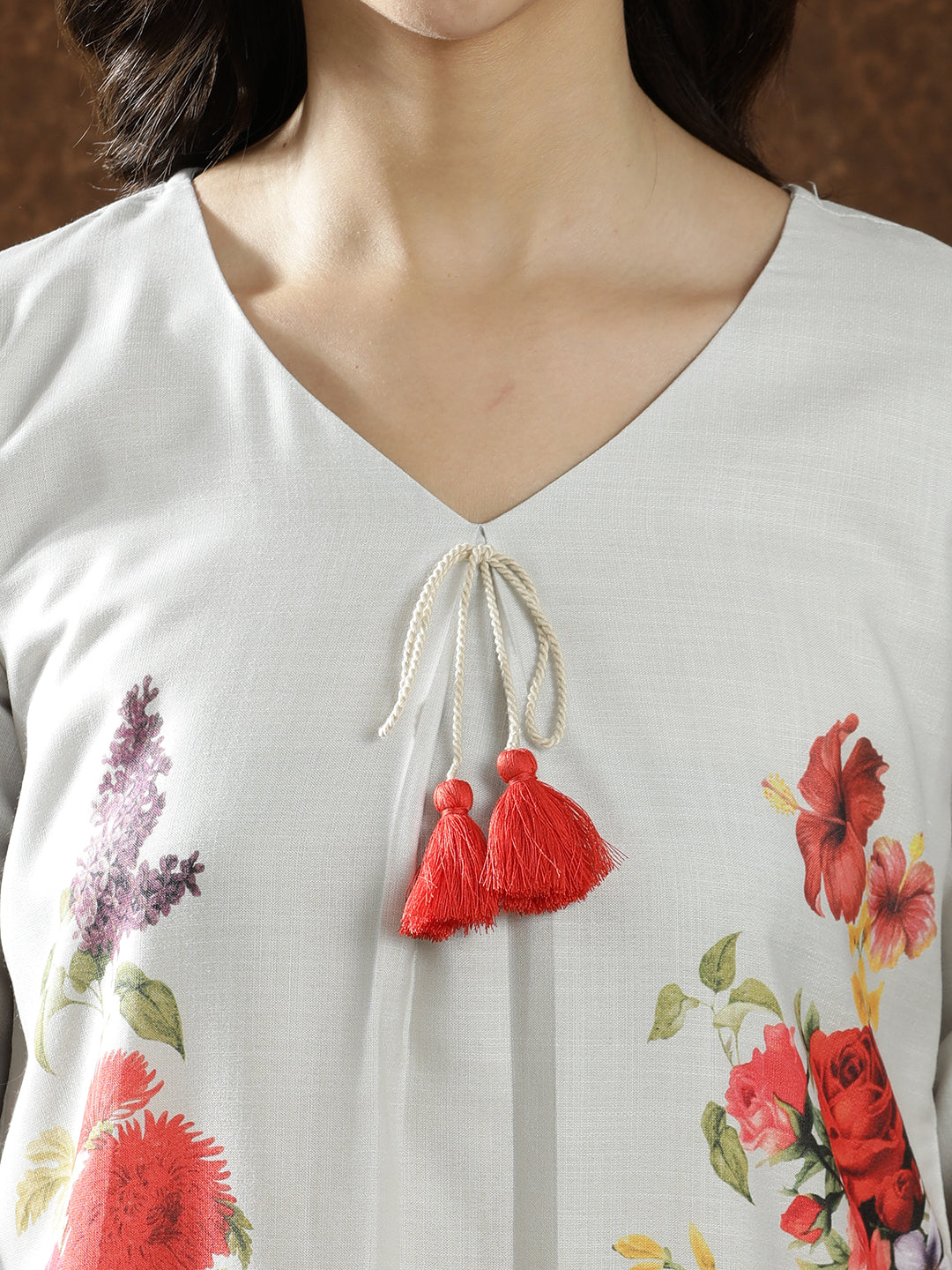 Floral Printed A-Line Kurta & Trousers Sets