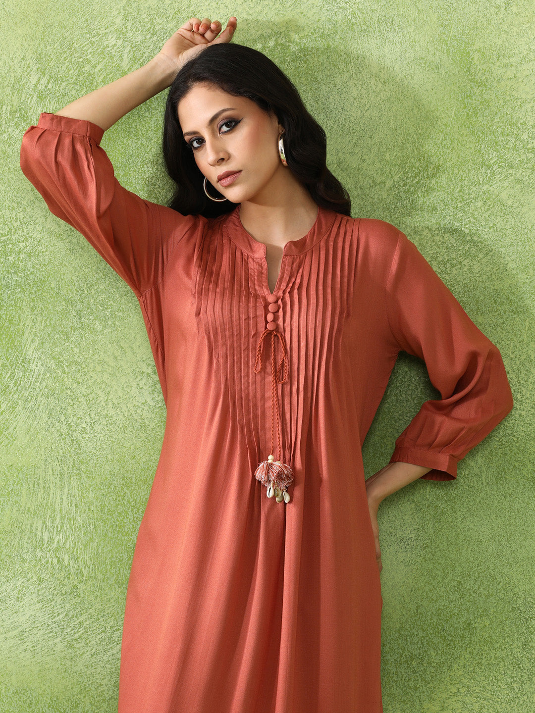 Embroidered Straight Kurta & Trousers Sets