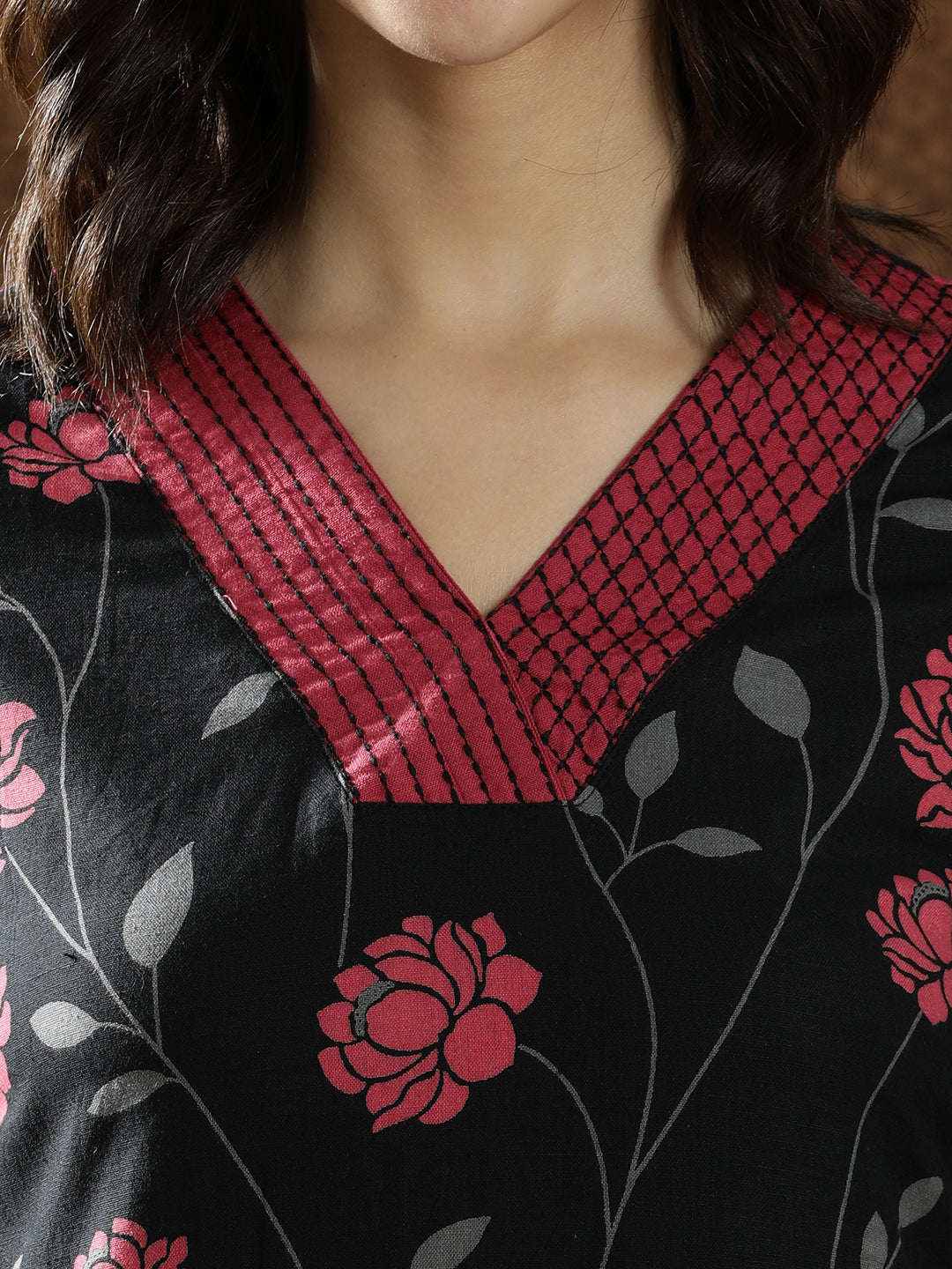 Floral Printed Straight Kurta