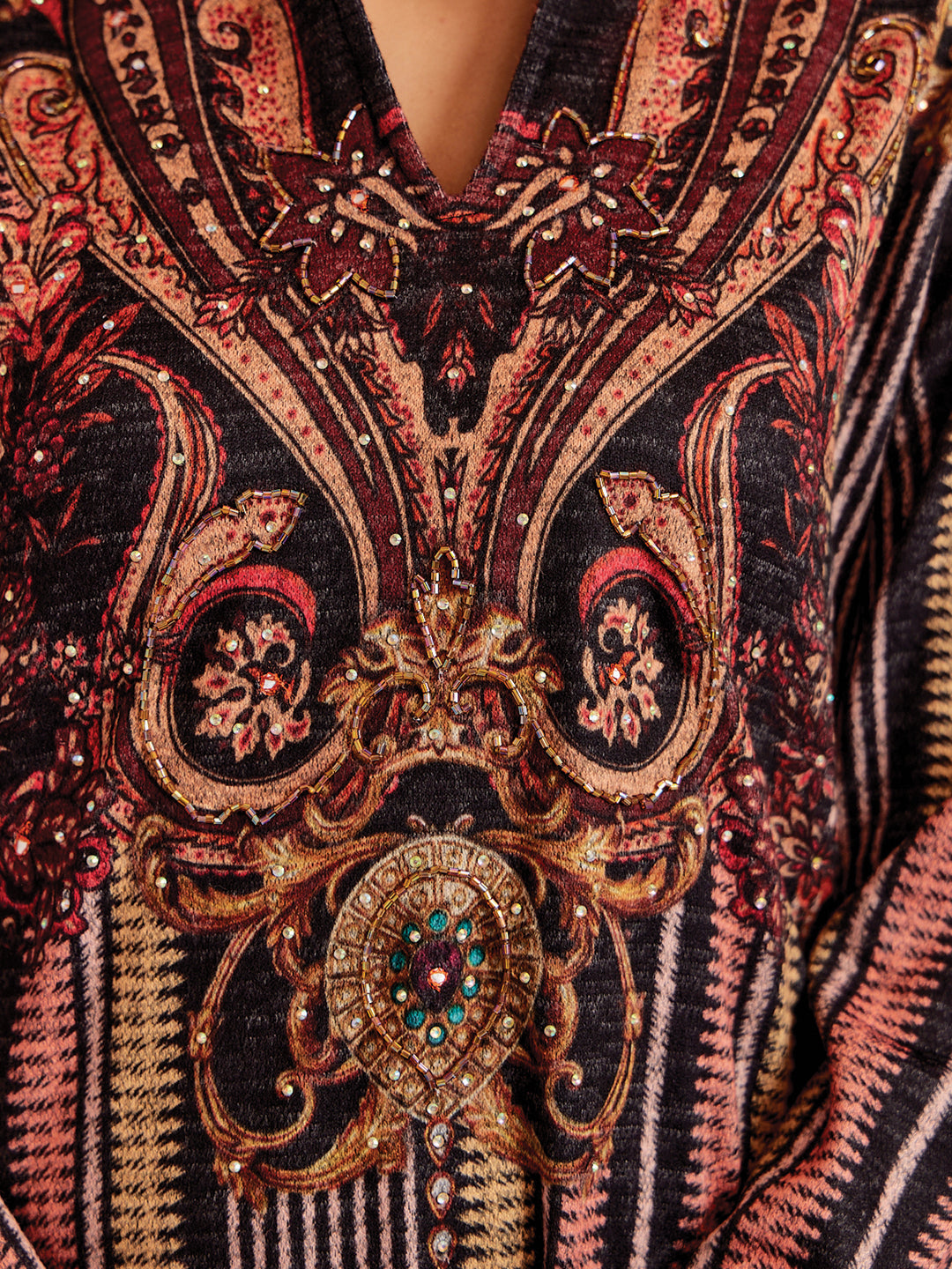 Black Embroidered Woolen Co-ord Set