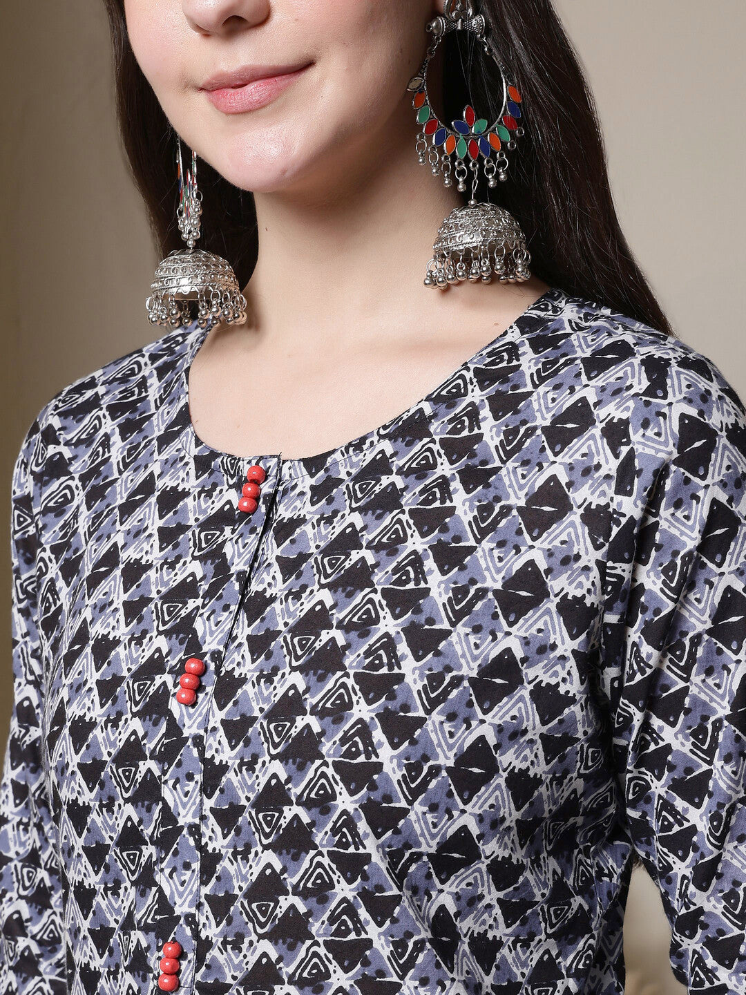 Floral Printed Straight Pure Cotton Kurta