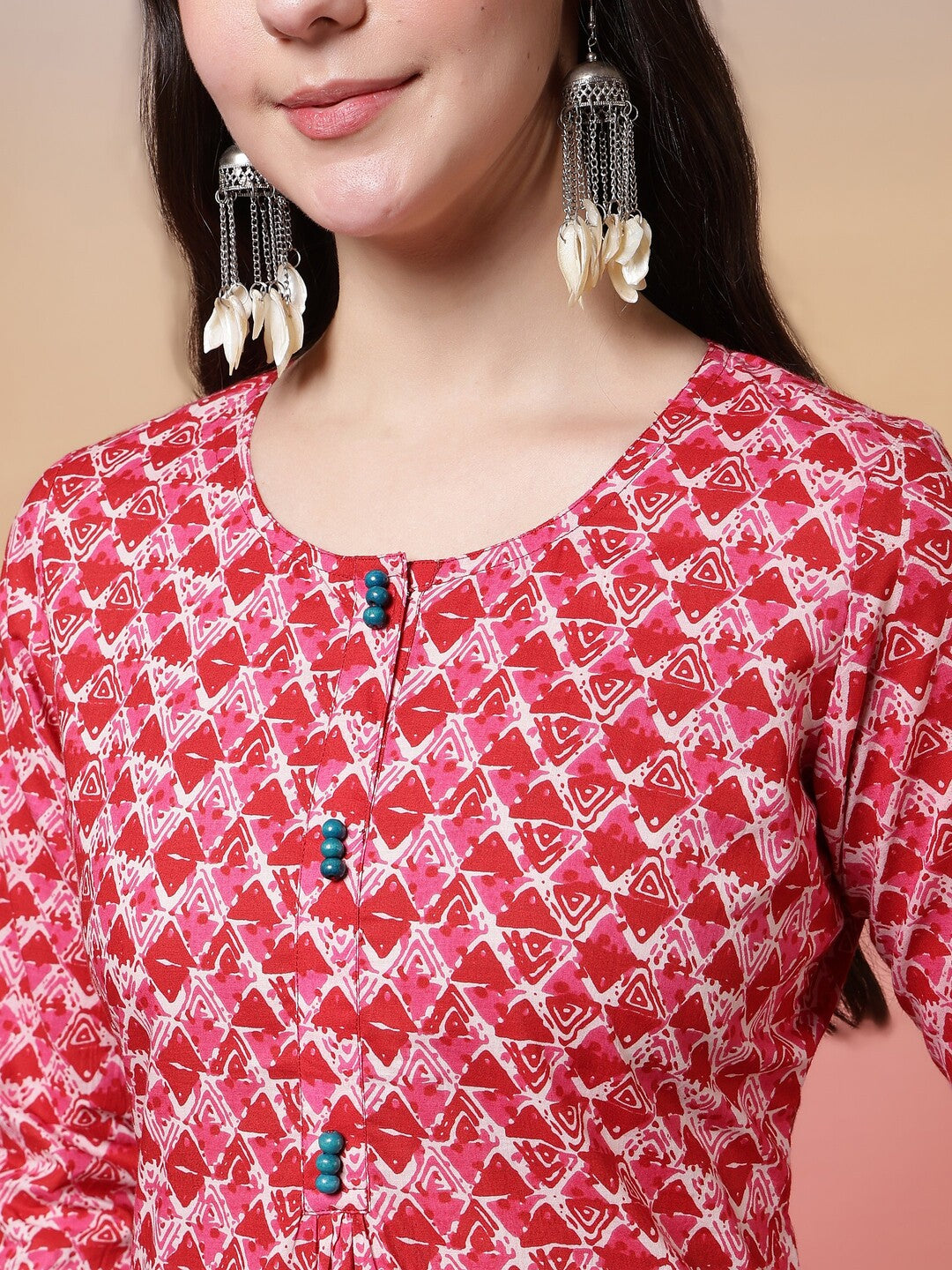 Floral Printed Straight Pure Cotton Kurta