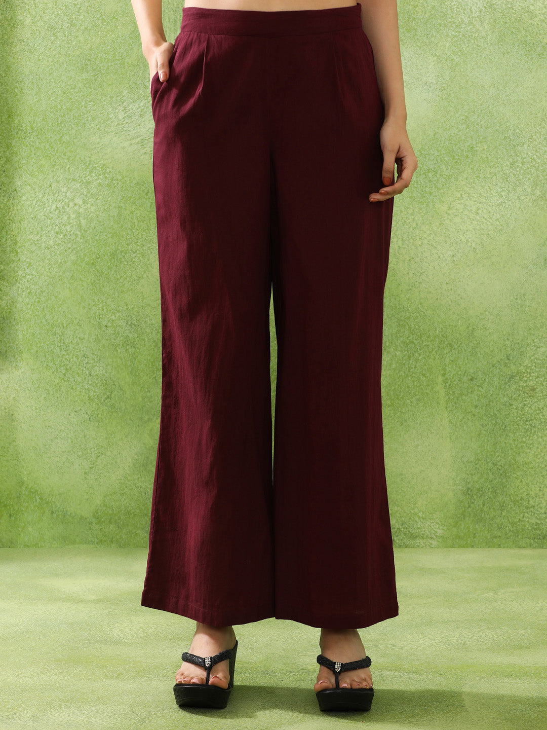 Embroidered A-Line Pure Cotton Kurta & Trousers Sets