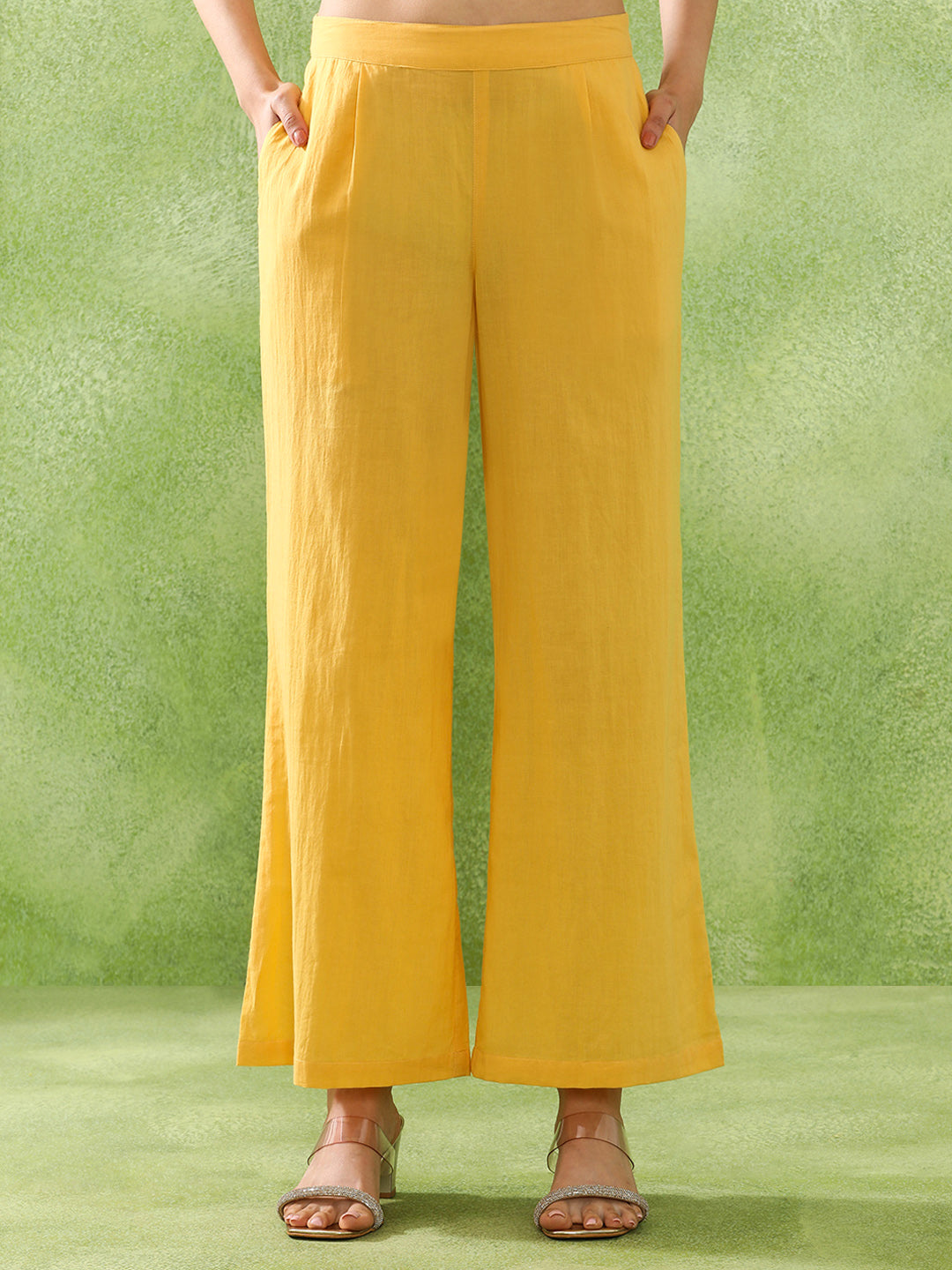 Embroidered A-Line Pure Cotton Kurta & Trousers Sets