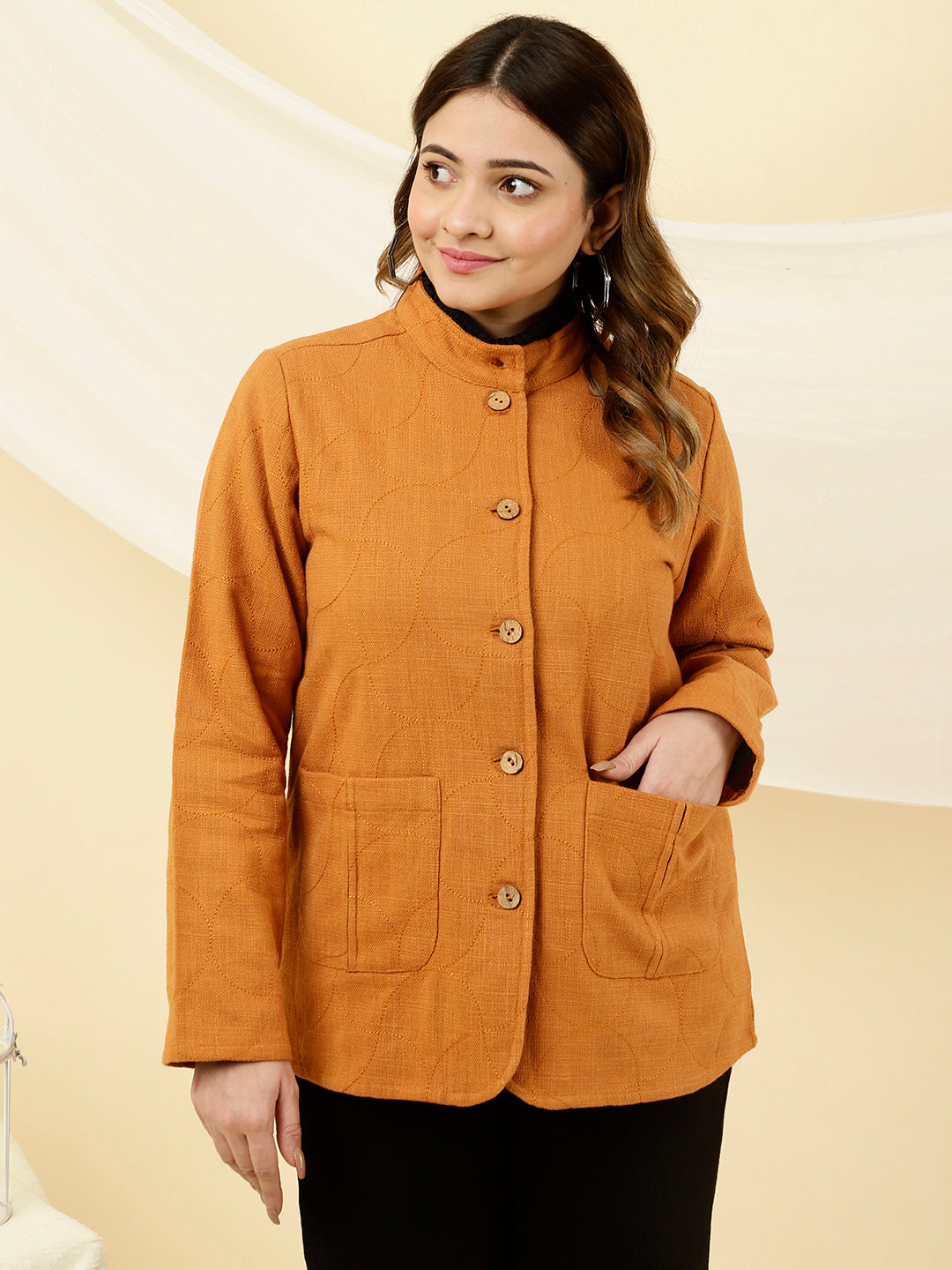 Mustard Quilted Jacket