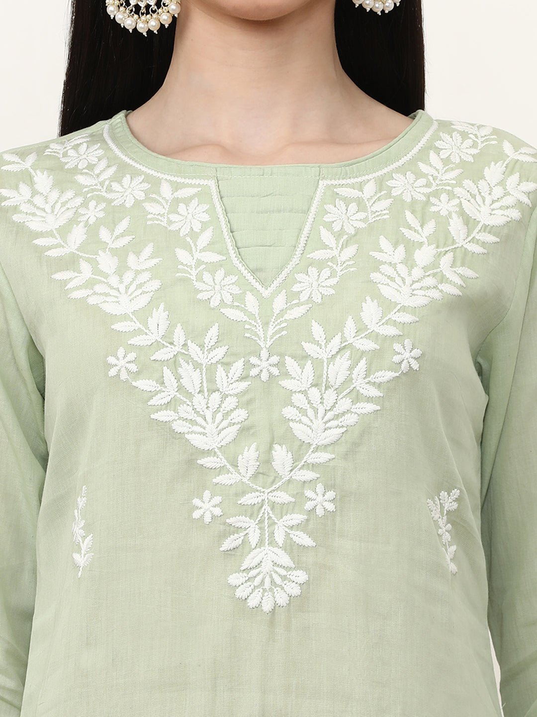 Embroidered Ethnic Motifs Kurta Sets With Dupatta