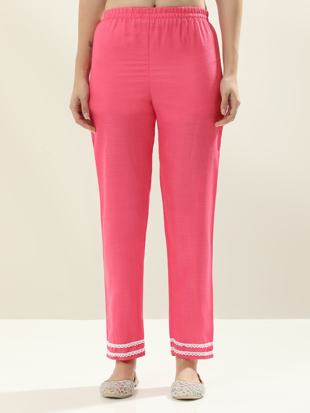 Floral Embroidered Anarkali Georgette Flared Kurta & Trousers Sets