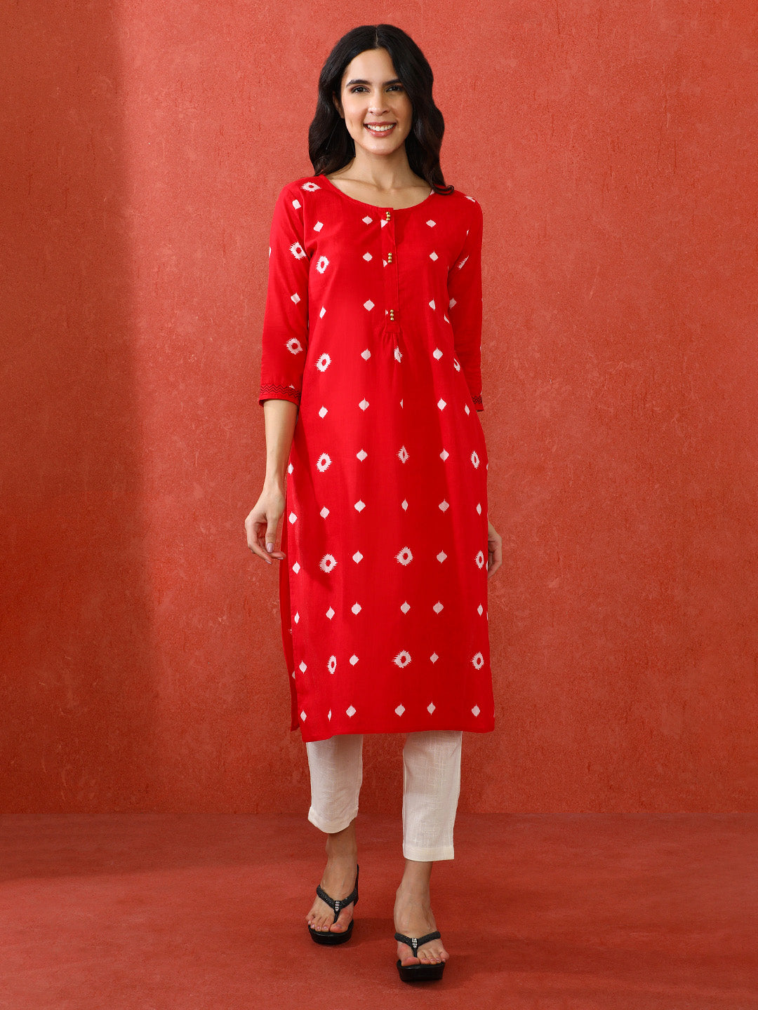 Women Bandhani Printed Kurta