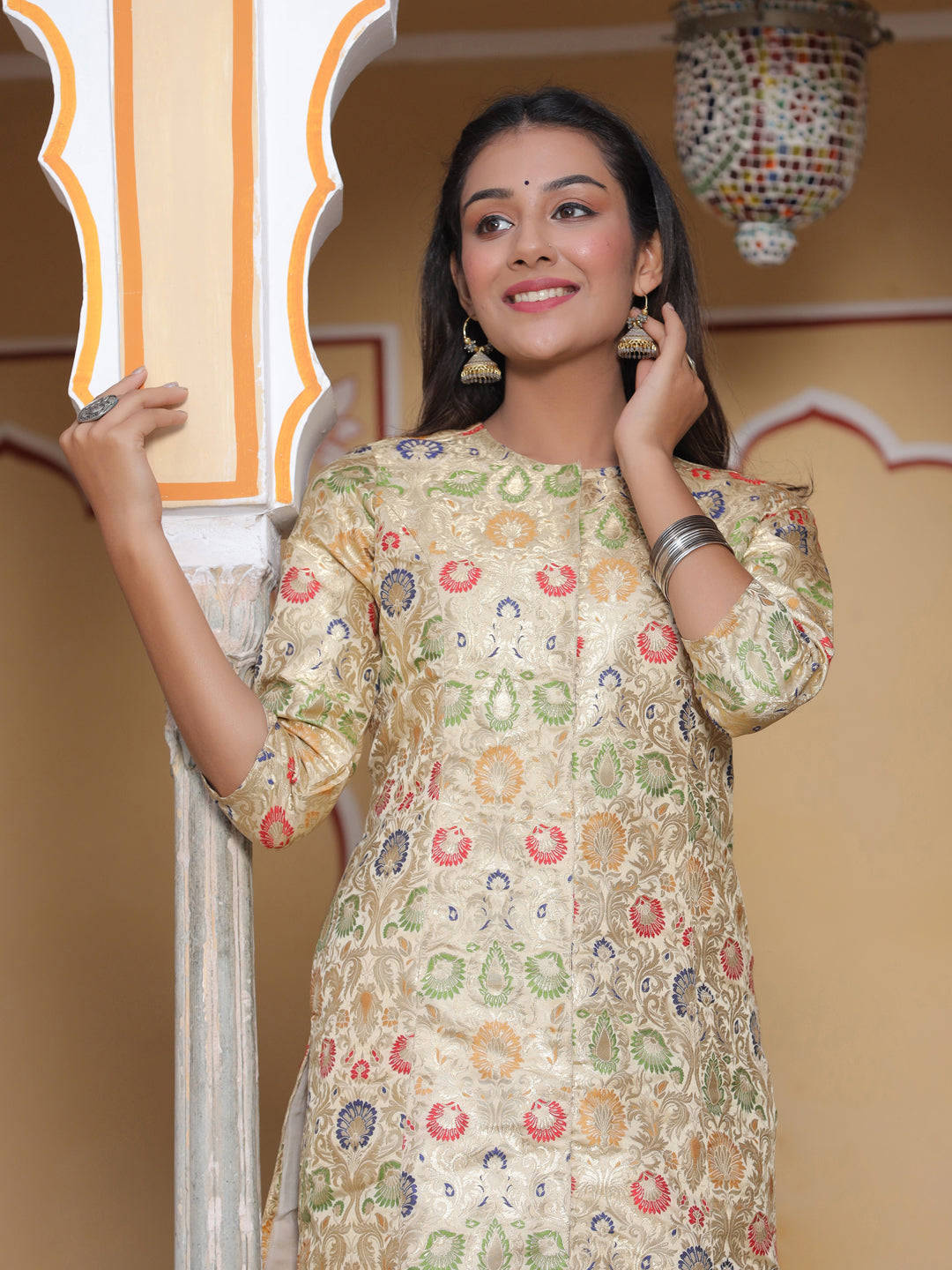 Buy Jaipur Kurti Women's Cotton Kurta Palazzo Set (JKPLZ4822_Mustard_L) at  Amazon.in