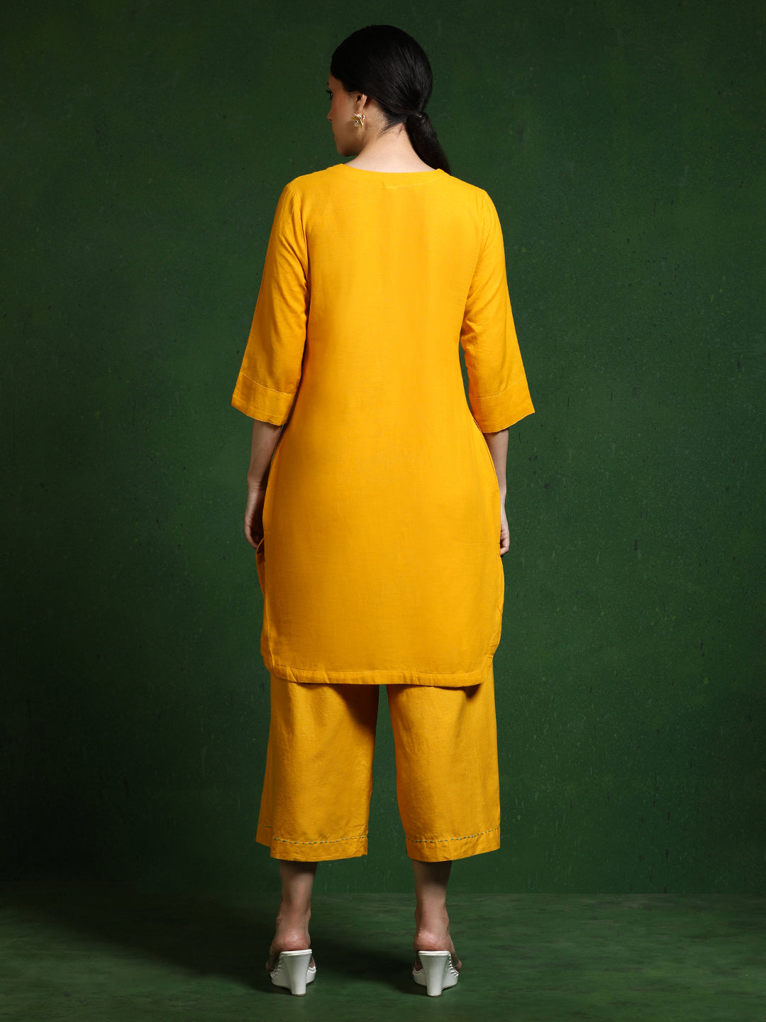 Pure cotton Solid kurta sets with palazzo