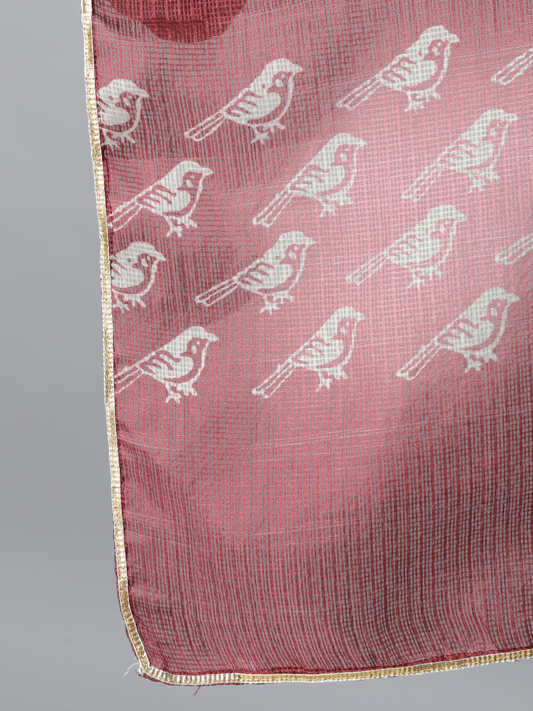 Pink Ethnic Motifs Print Silk Blend Kurta With Pants & Dupatta
