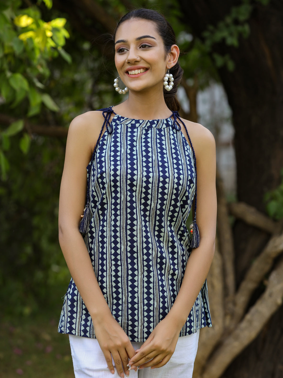 Halter Neck TOP with tassels